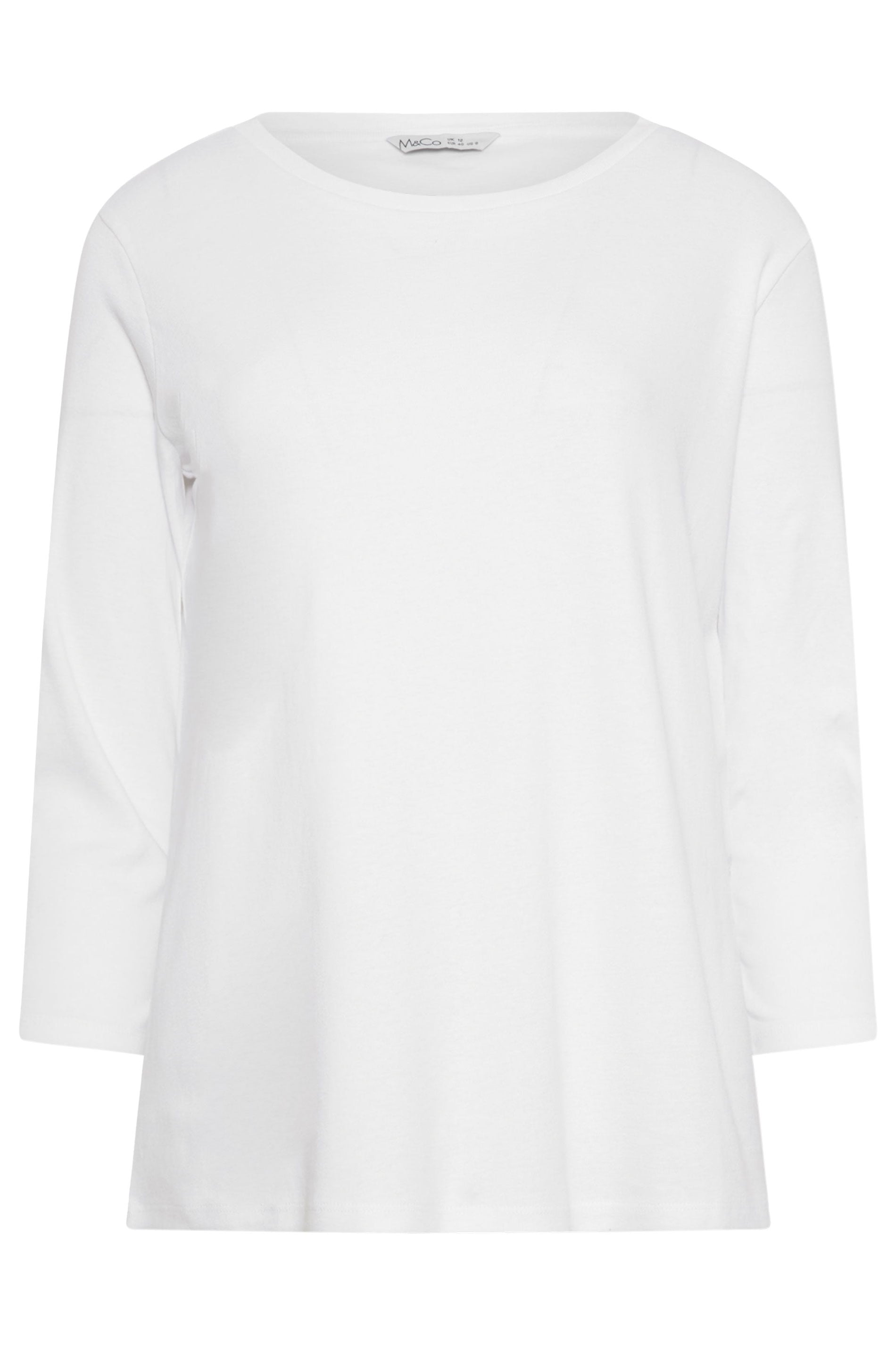 M&Co 2 PACK Navy Blue & White Cotton Tops | M&Co  9