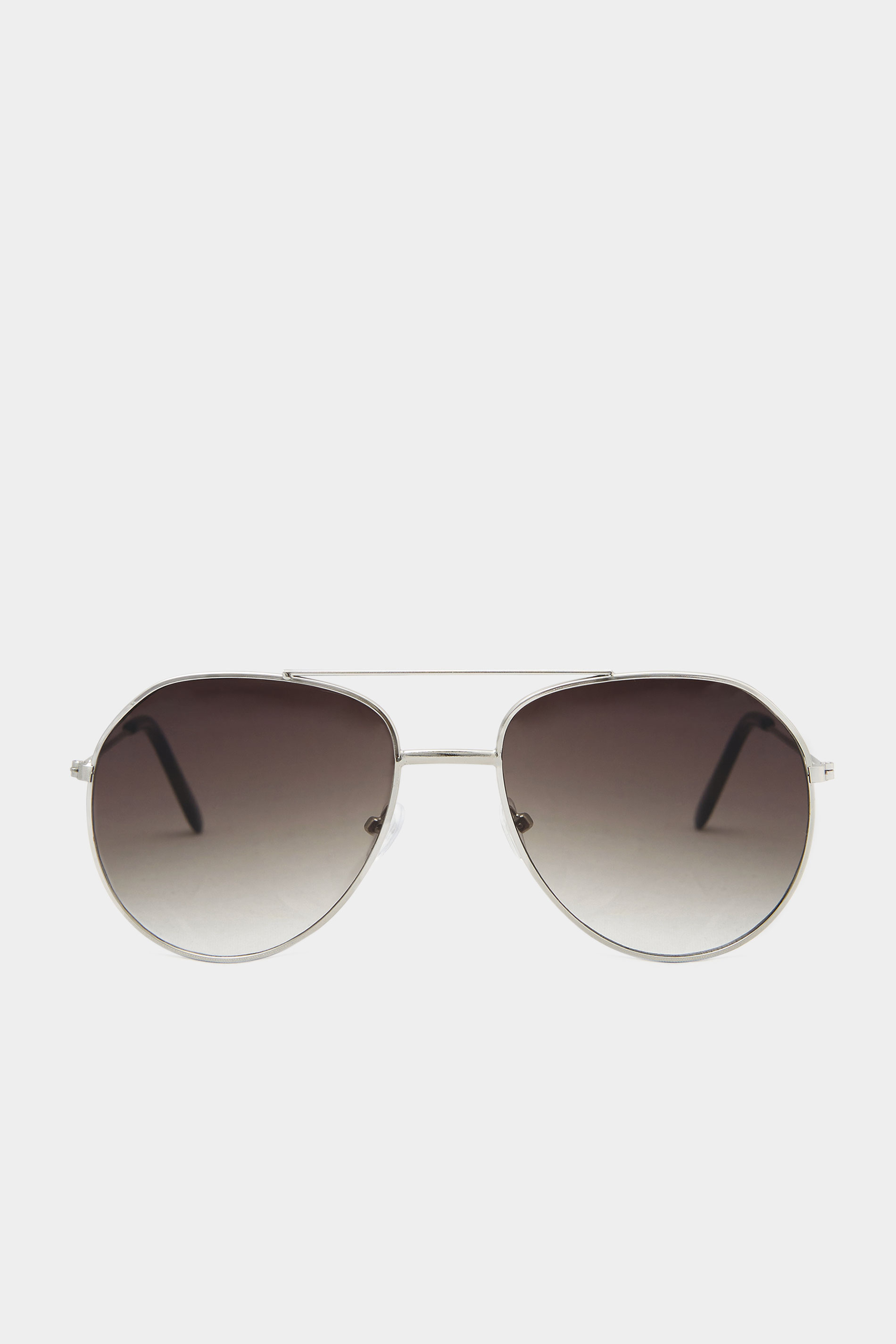 Silver Frame Aviator Sunglasses | Yours Clothing