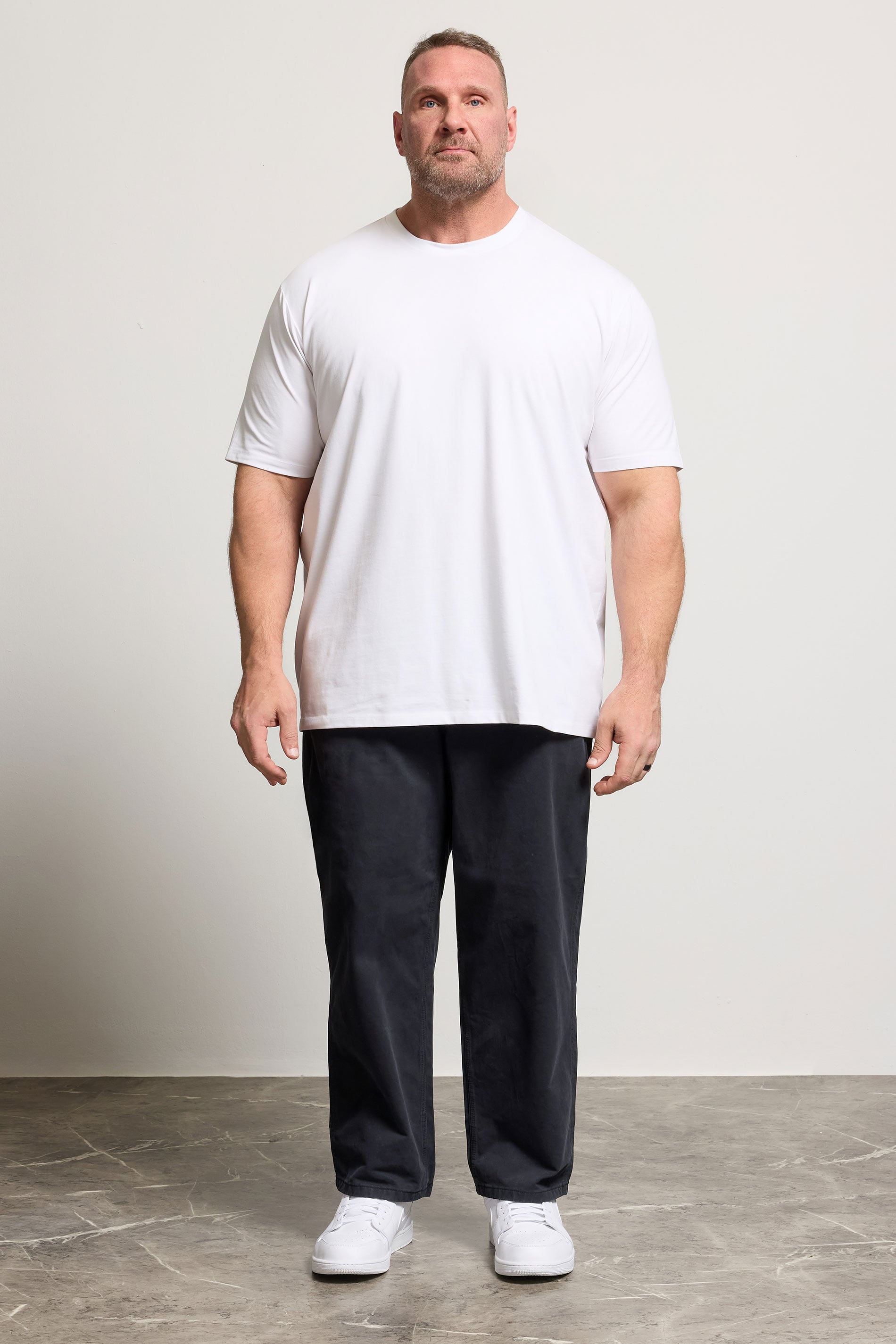 JACK & JONES Big & Tall Black Worker Trousers | BadRhino 1