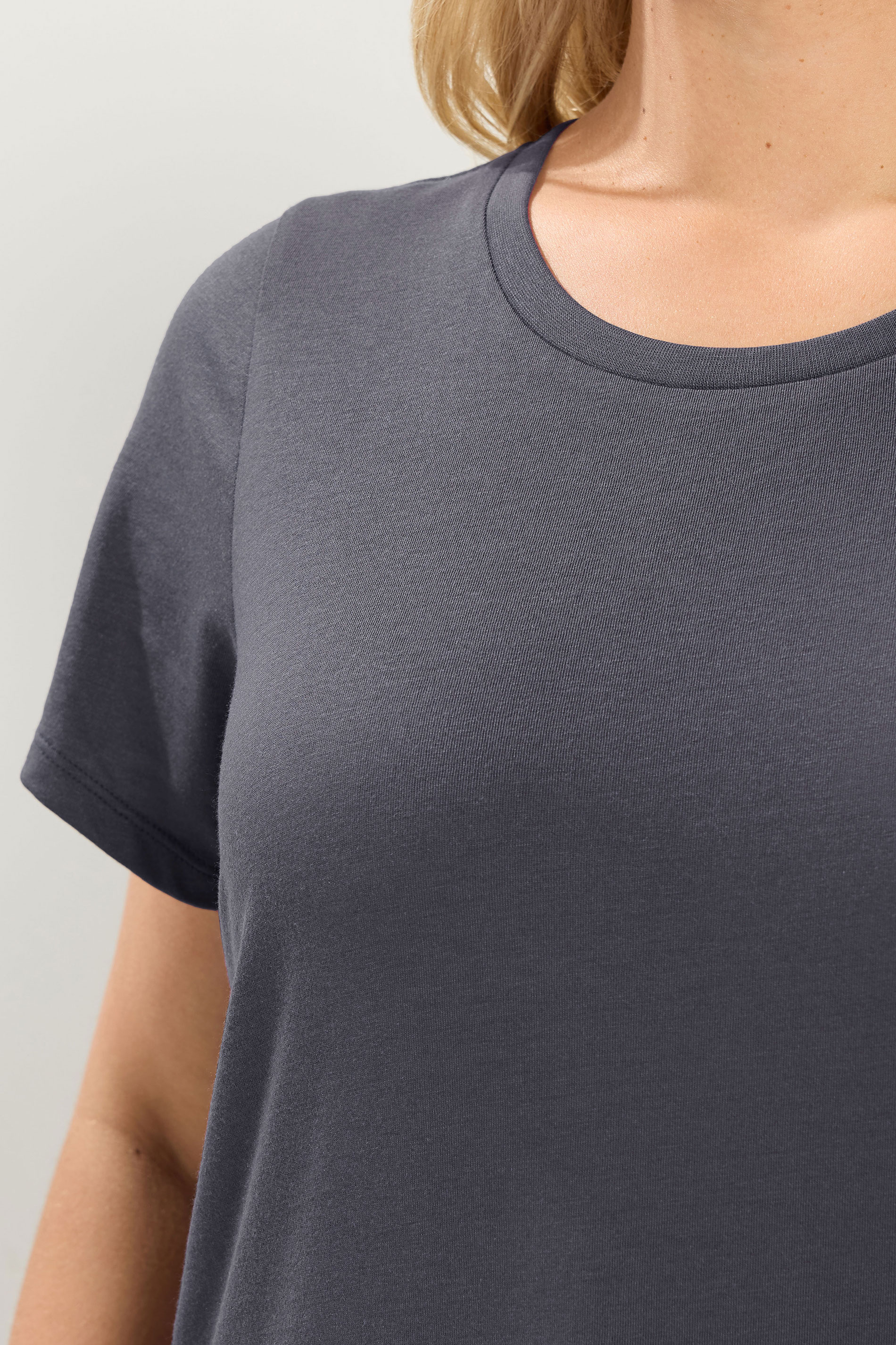 YOURS Plus Size Stone Grey Core T-Shirt | Yours Clothing 4