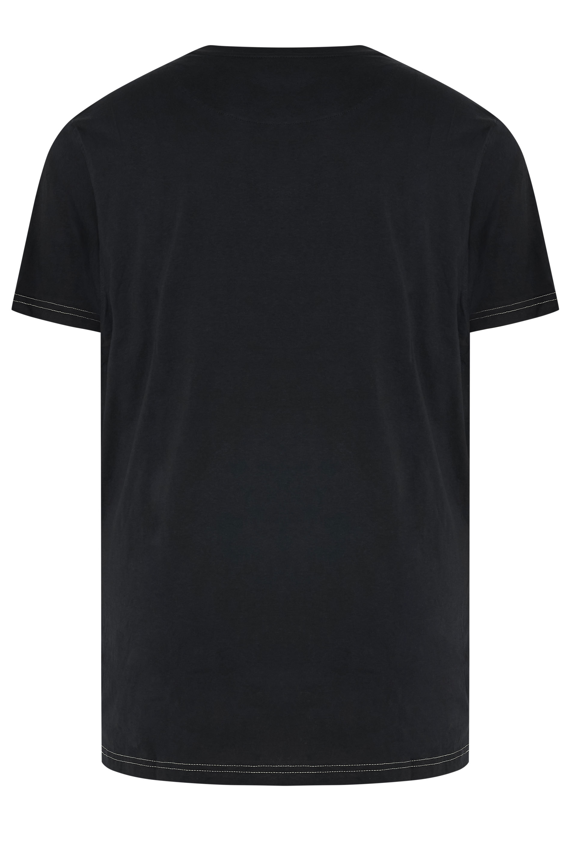 KAM Big & Tall Jet Black Lake Yellowstone Graphic T-Shirt | BadRhino 2