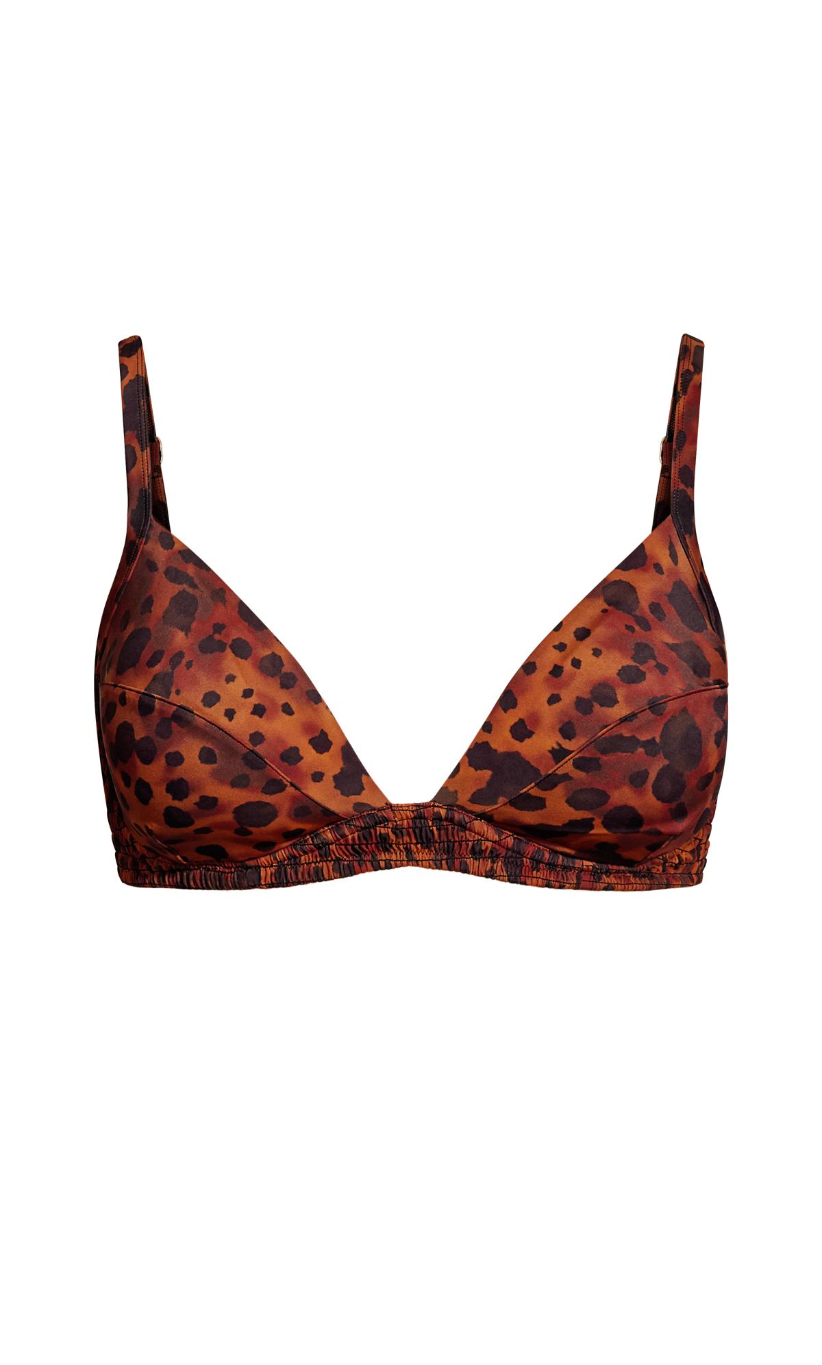 Evans Brown Leopard Print Bikini Top 2
