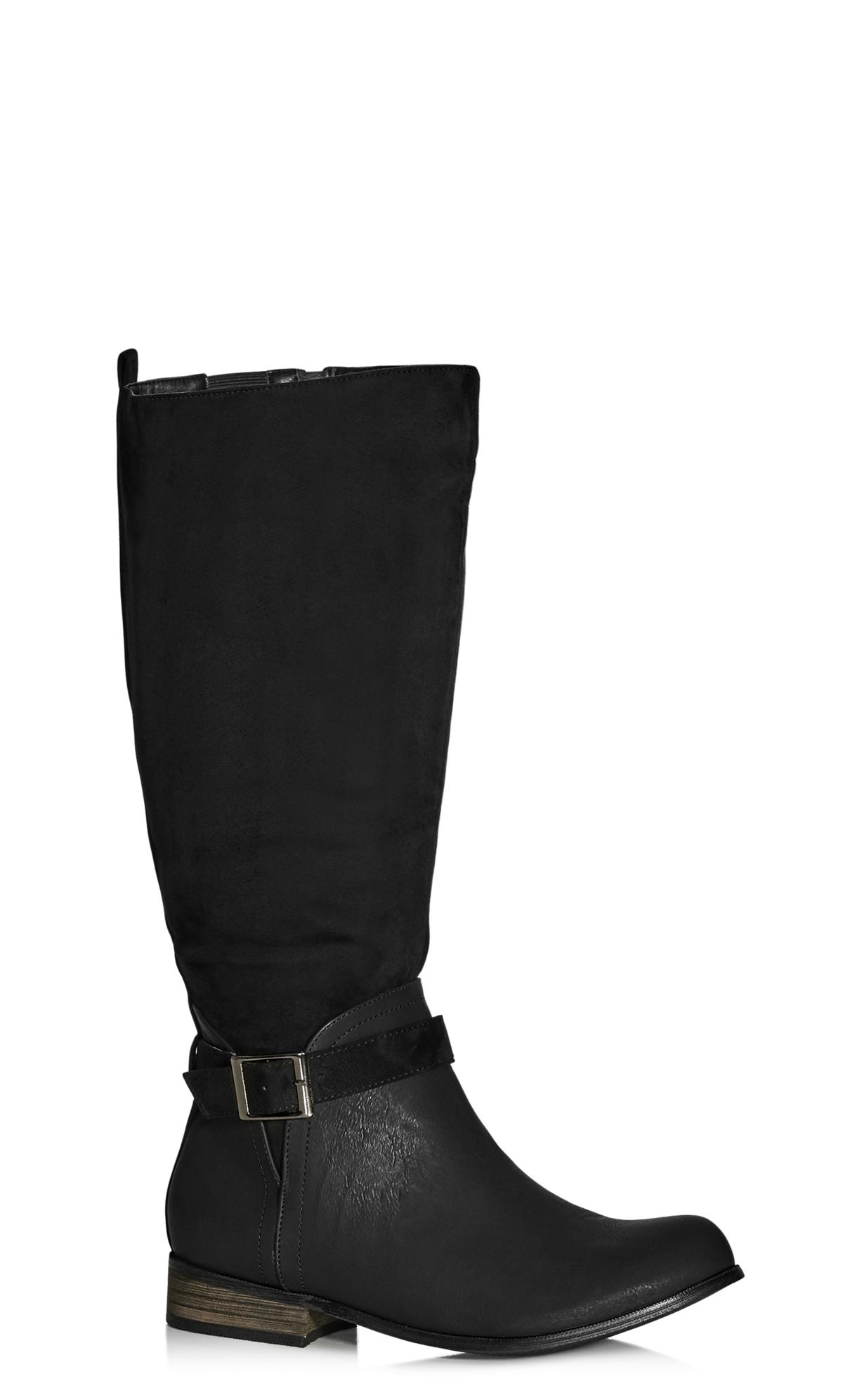 Evans Chocolate Brown Wide Fit Knee High Boots 1