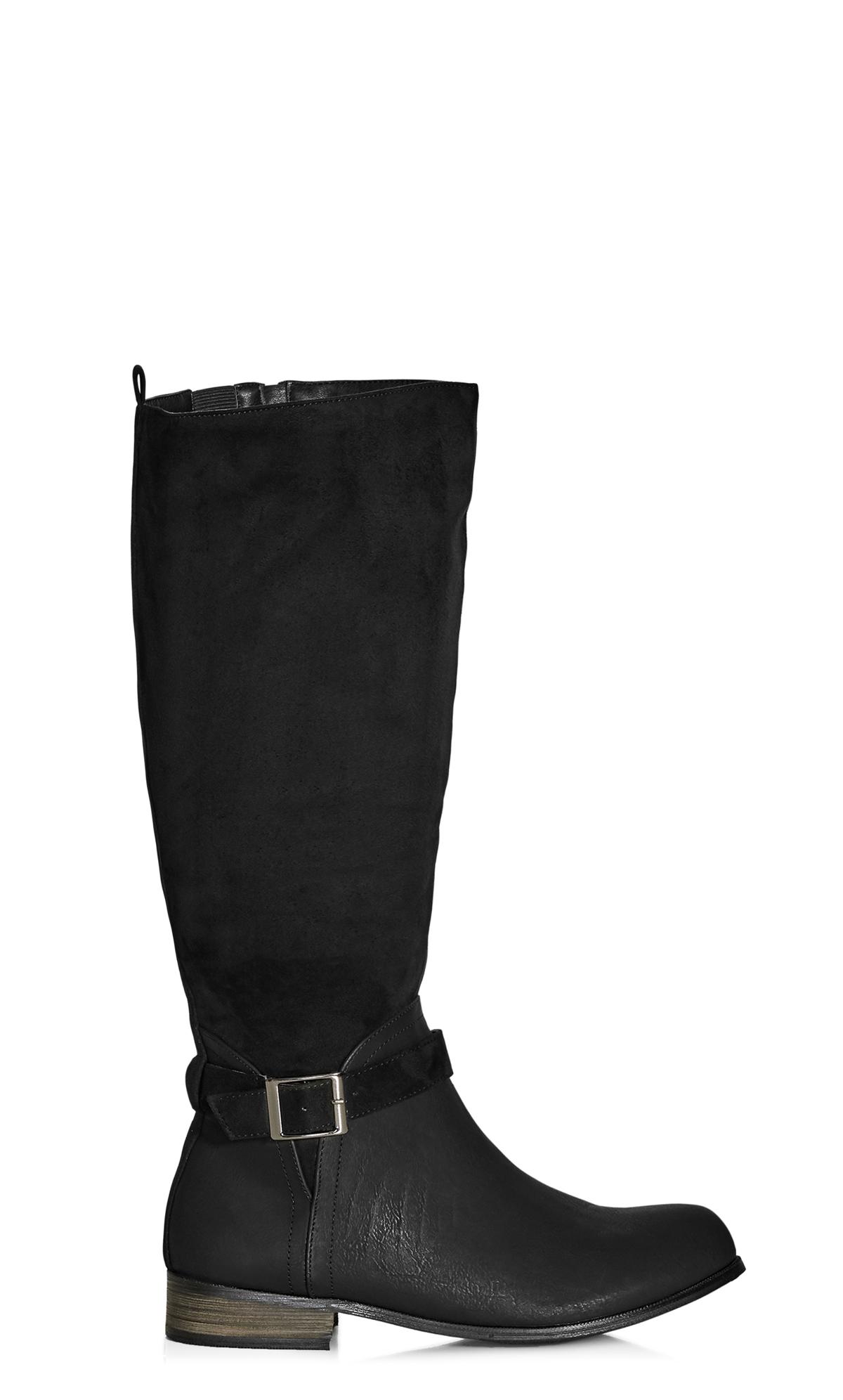 Evans Chocolate Brown Wide Fit Knee High Boots 2