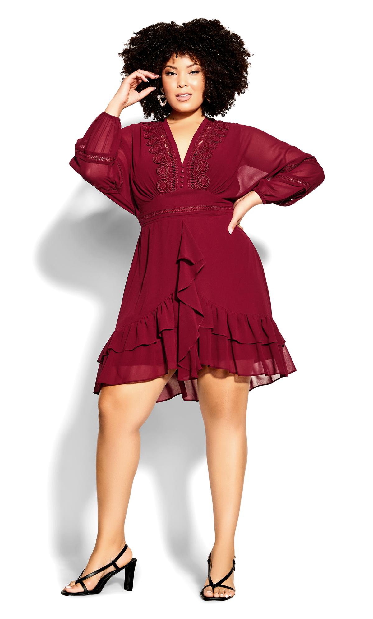 City Chic Red Sweetheart Dress 1