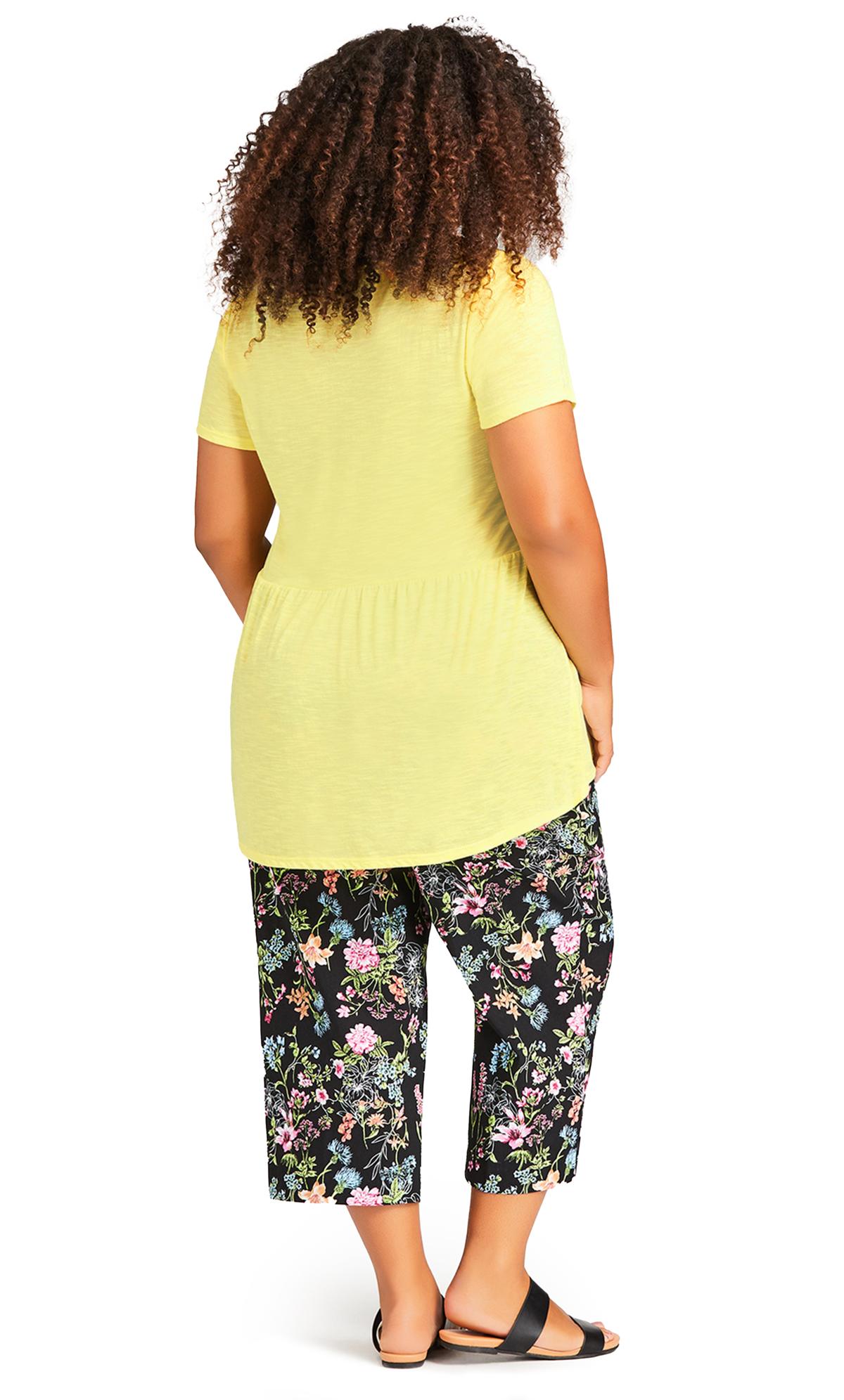 Evans Yellow Cut Out Detail Tunic Top 3