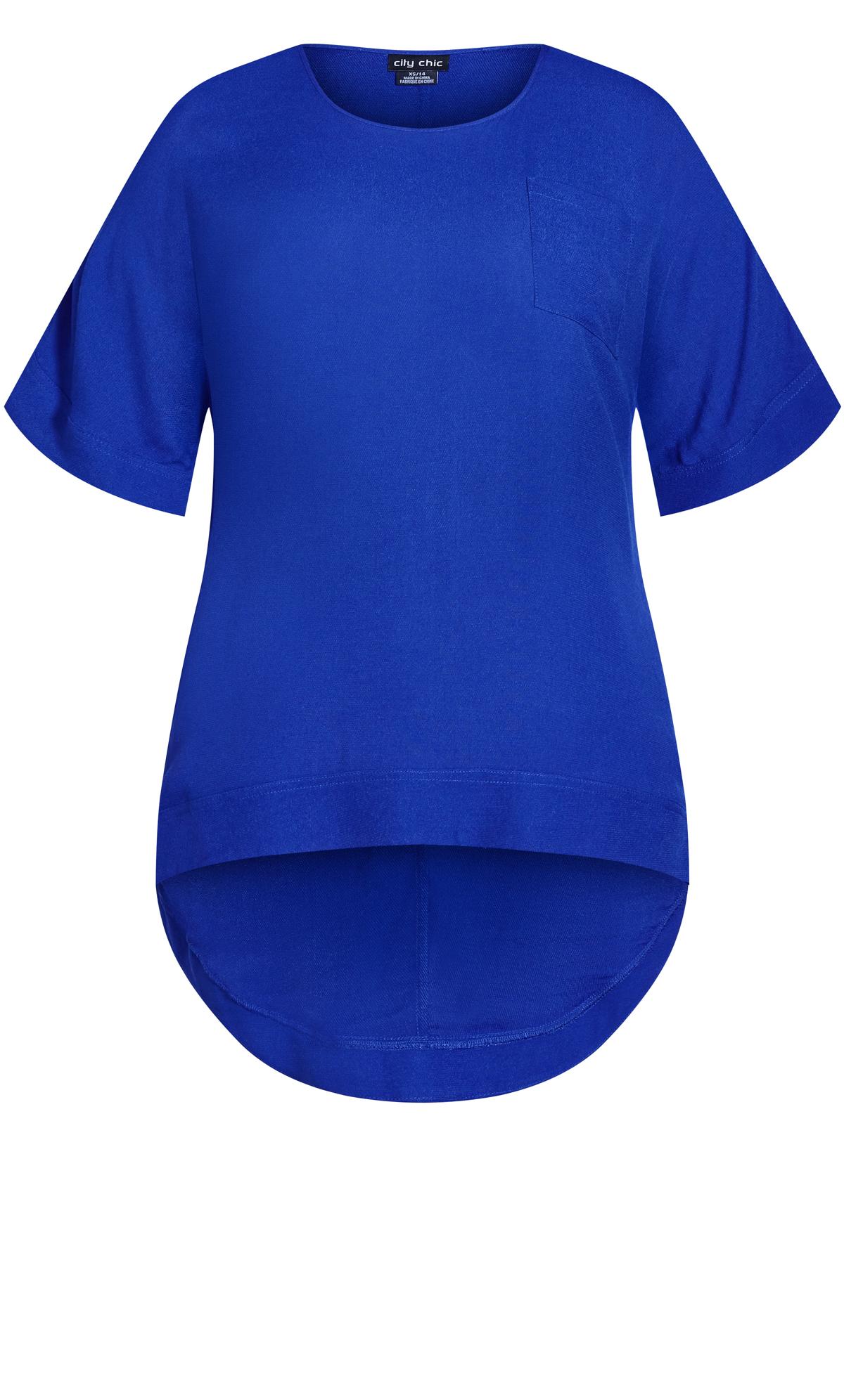 Evans Electric Blue Pocket T-Shirt 3