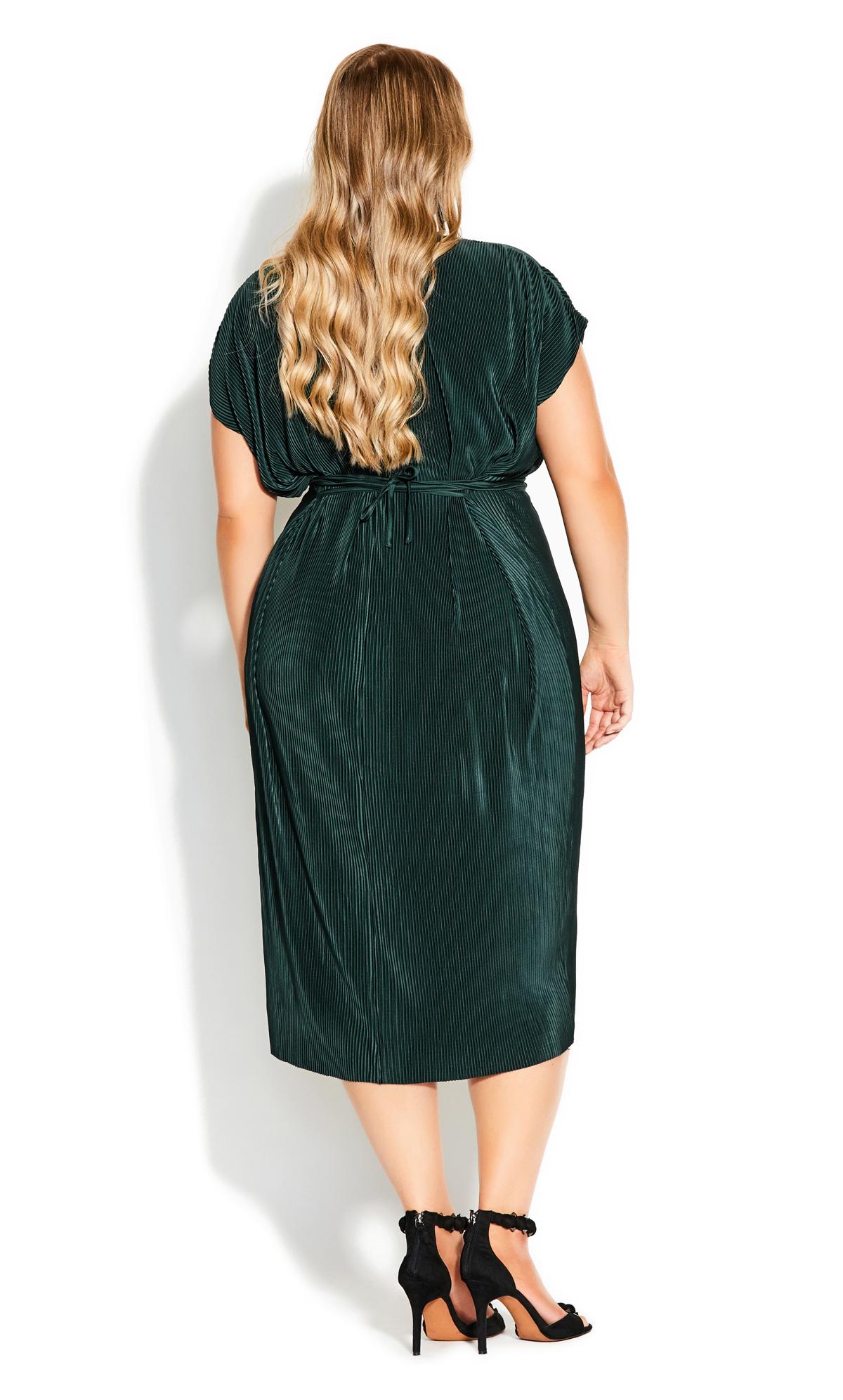 Baby Pleat Sea Green Dress 3