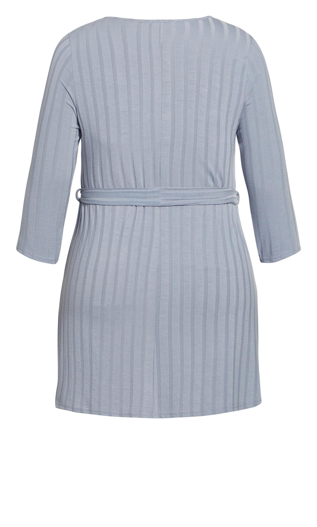 Ribbed Belted Tunic Blue 3