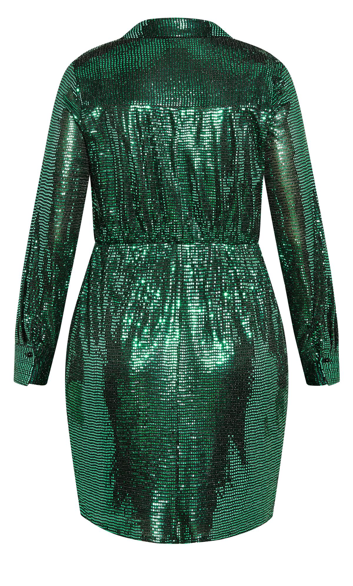 Evans Green Sequin Glow Dress 3