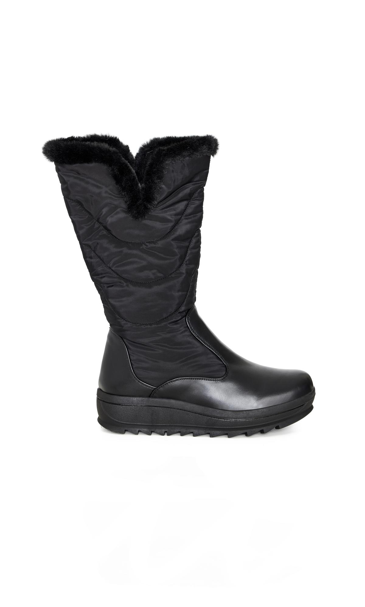 Gianna Black Wide Fit Winter Boot 1