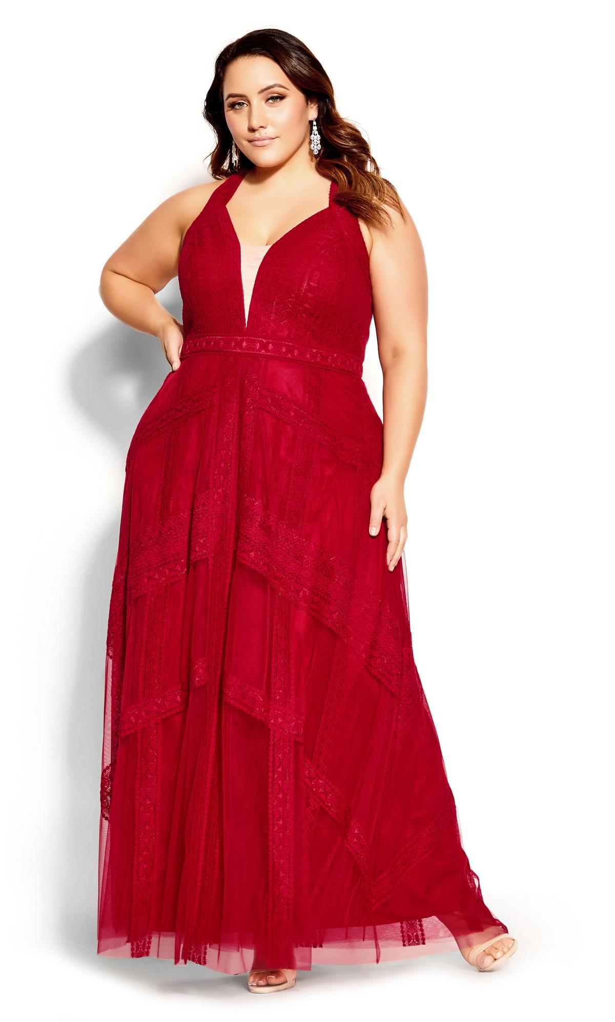Evans Red Divine Whimsy Maxi Dress 2