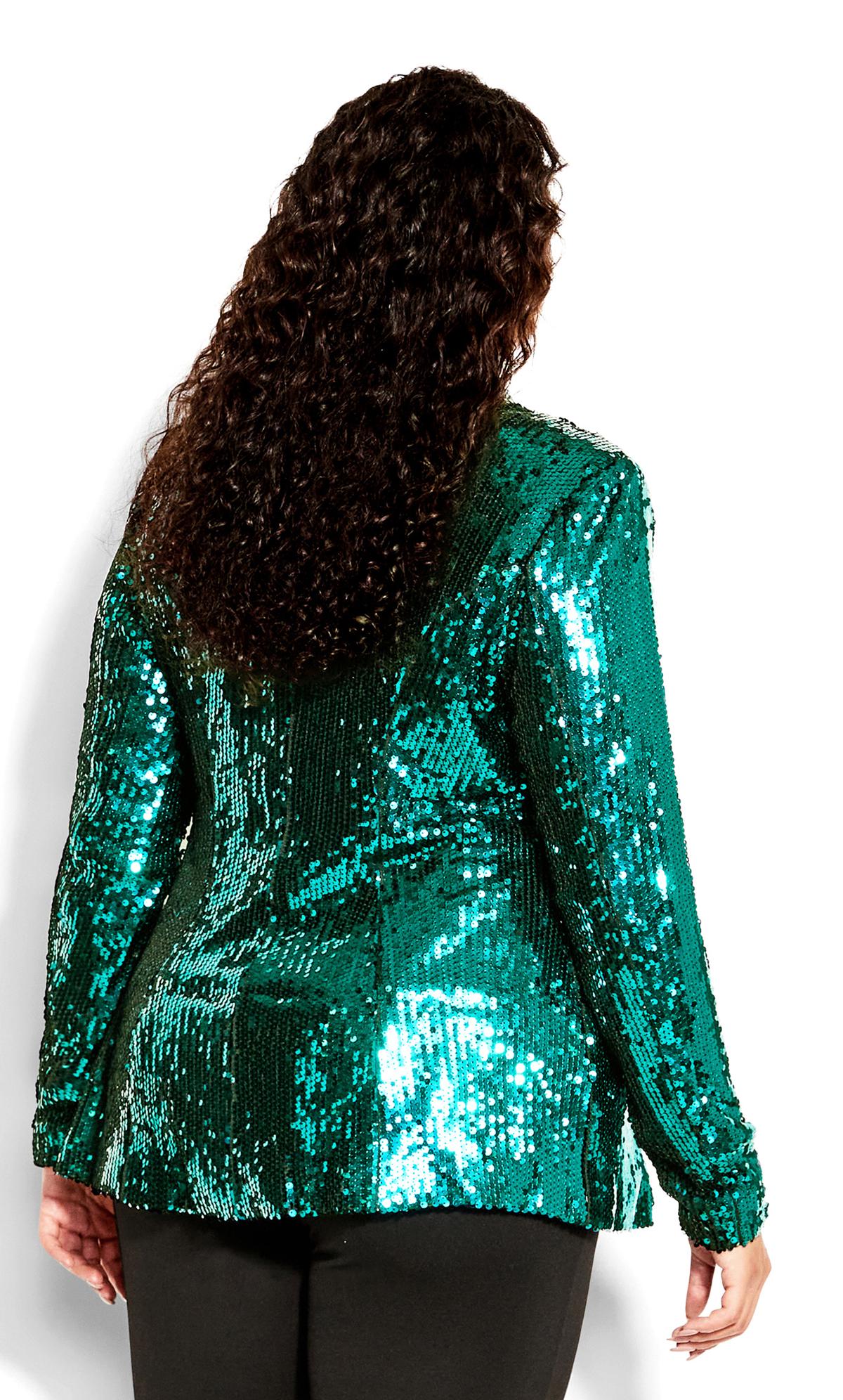Sequin Collar Emerald Jacket 2
