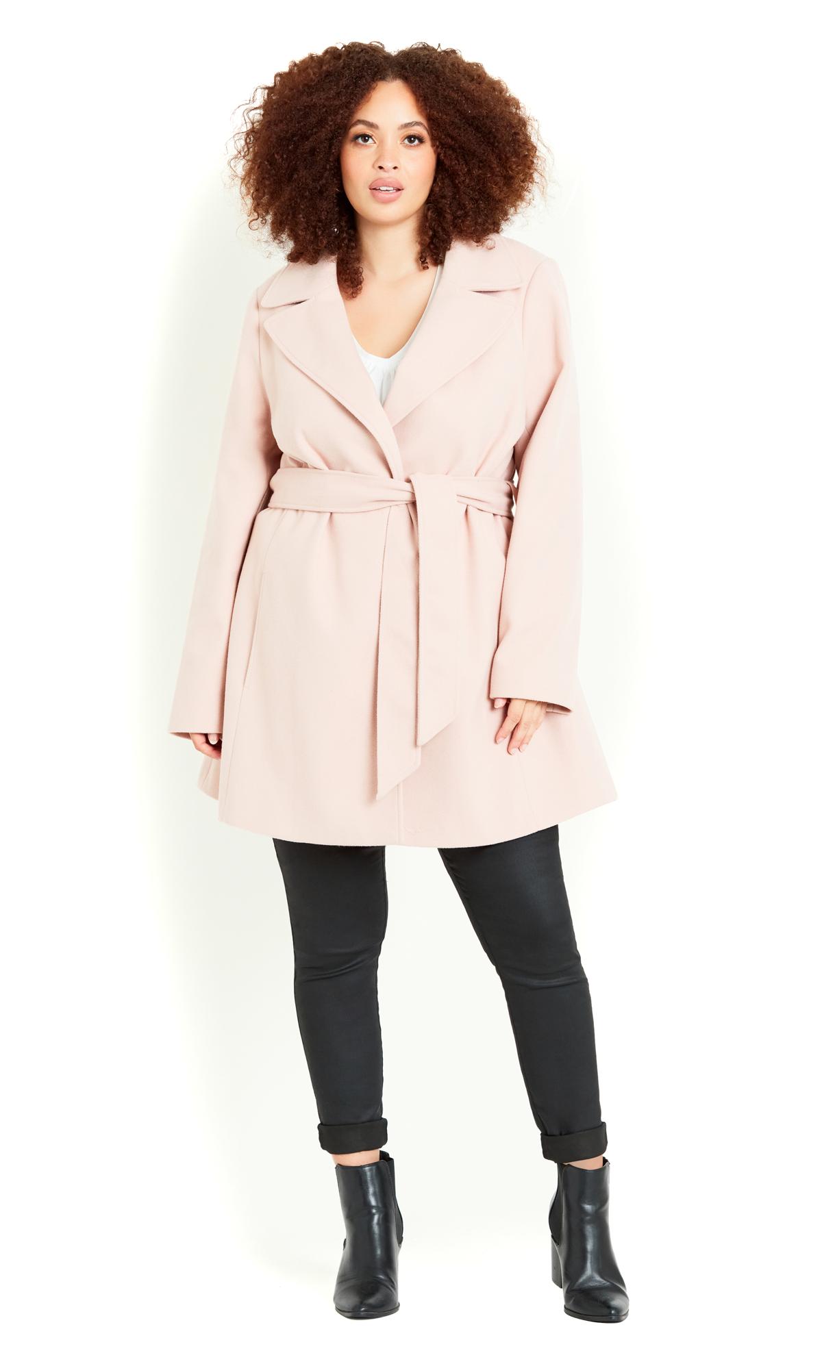 Belted Blush Pink Coat 2