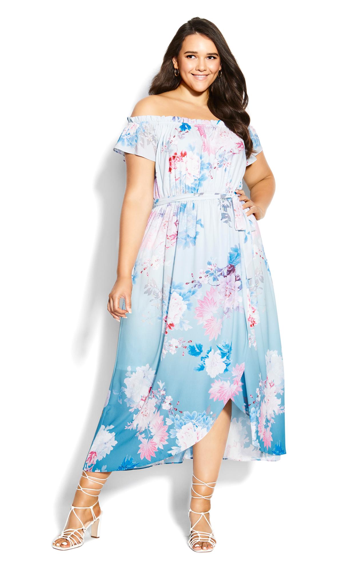 Evans Blue Tsubaki Floral Maxi Dress 1