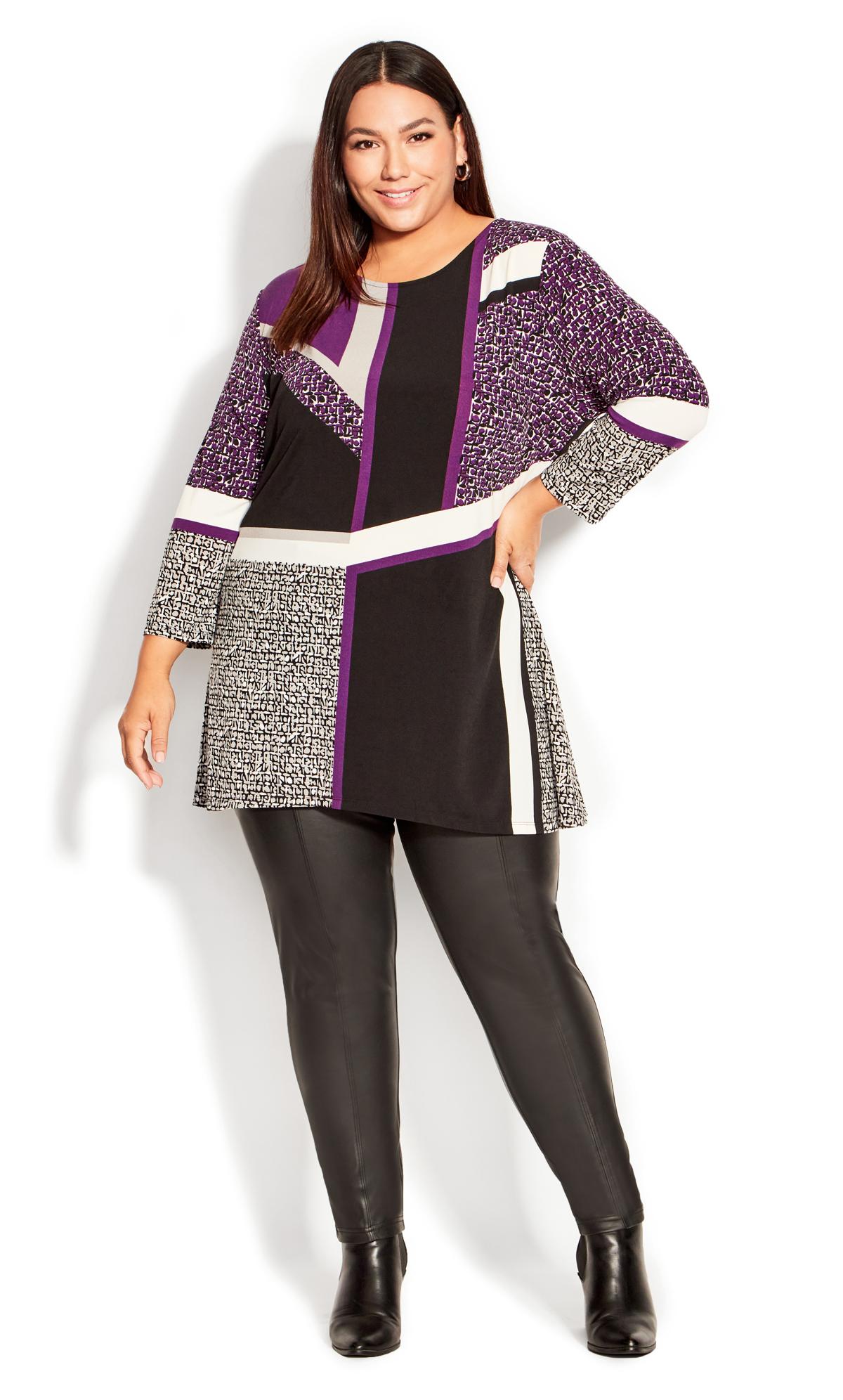 Remy Plum Placement Print Tunic 2