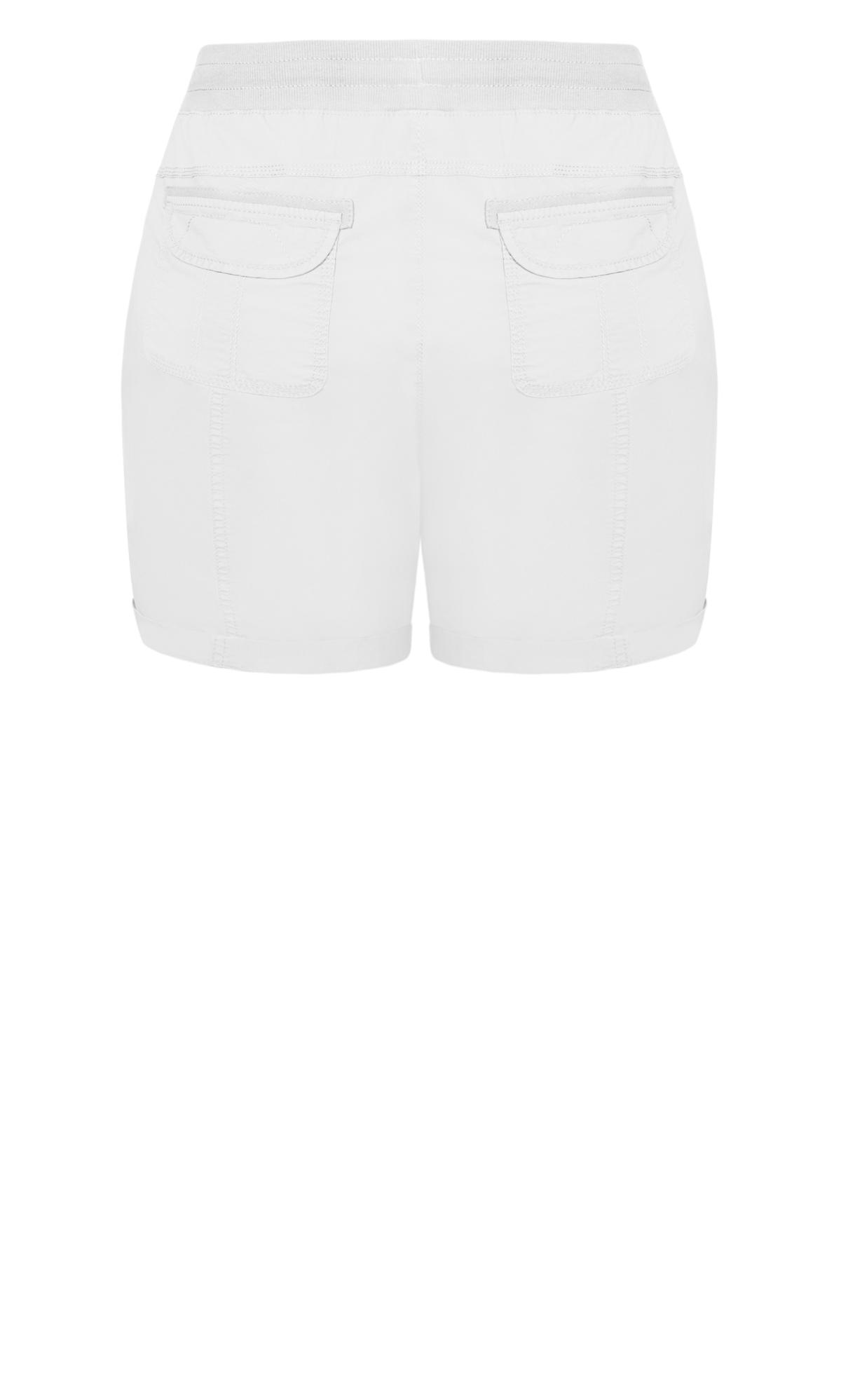 Evans White Cotton Casual Short 3