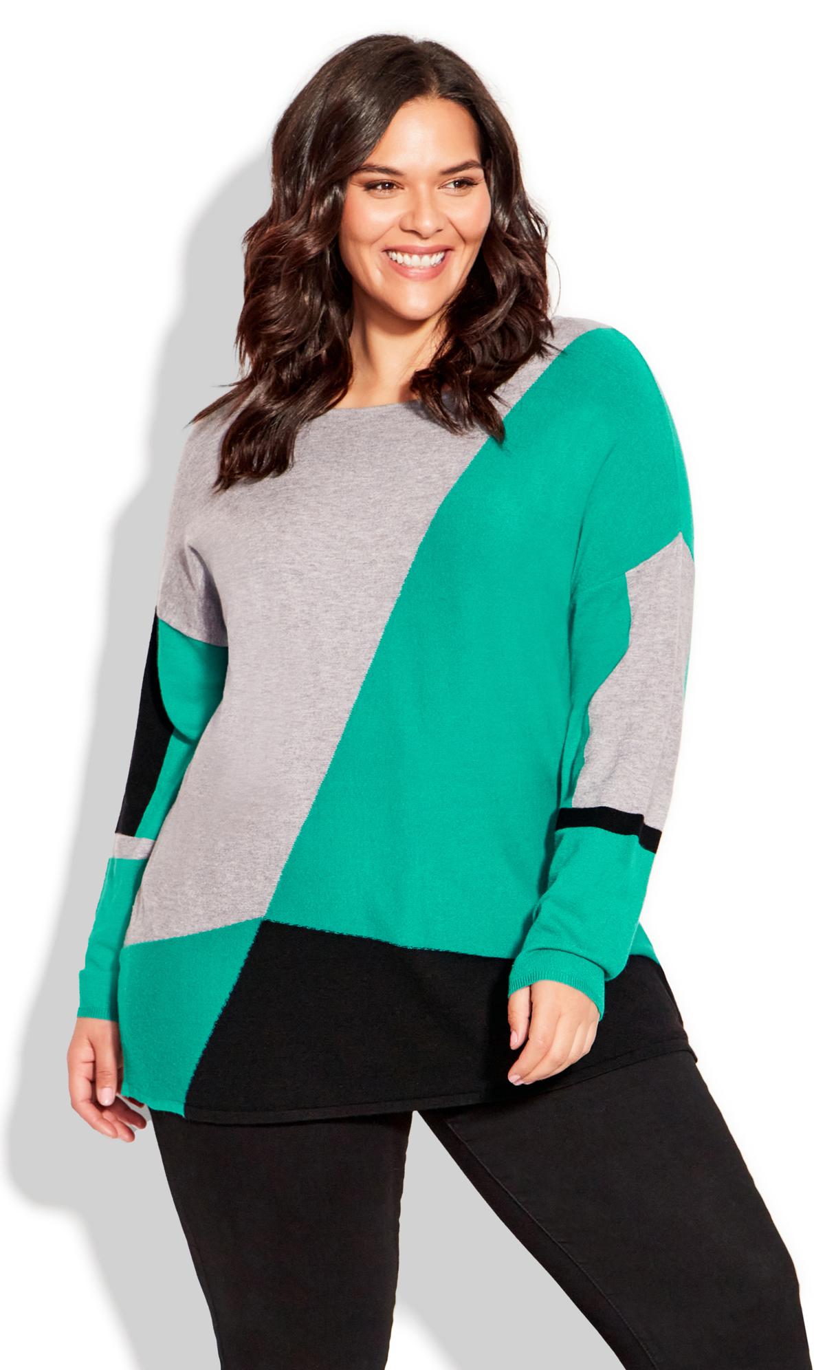 Evans Green Karla Colourblock Sweater 3