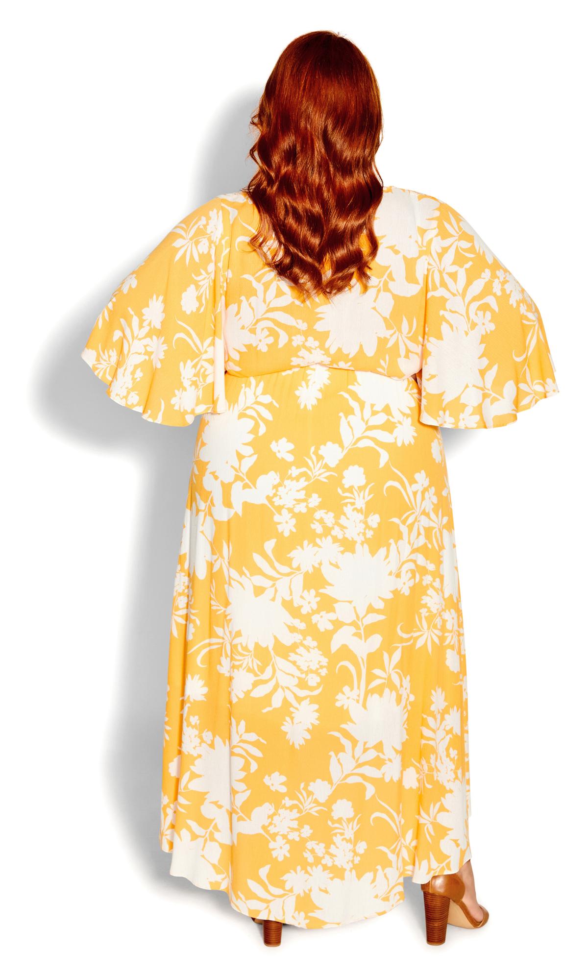 City Chic Yellow Floral Maxi Dress 3