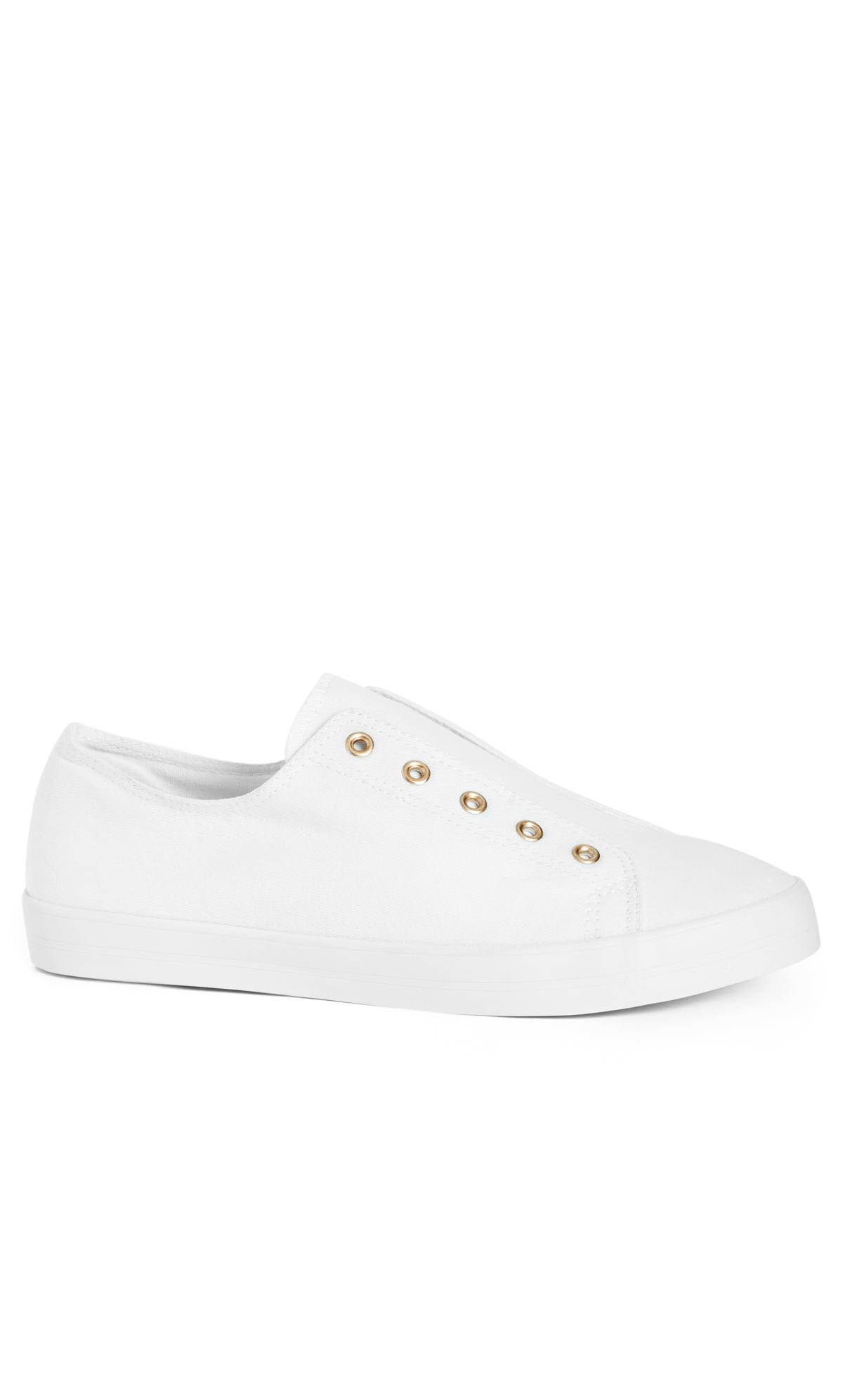 Laceless White Trainer 1