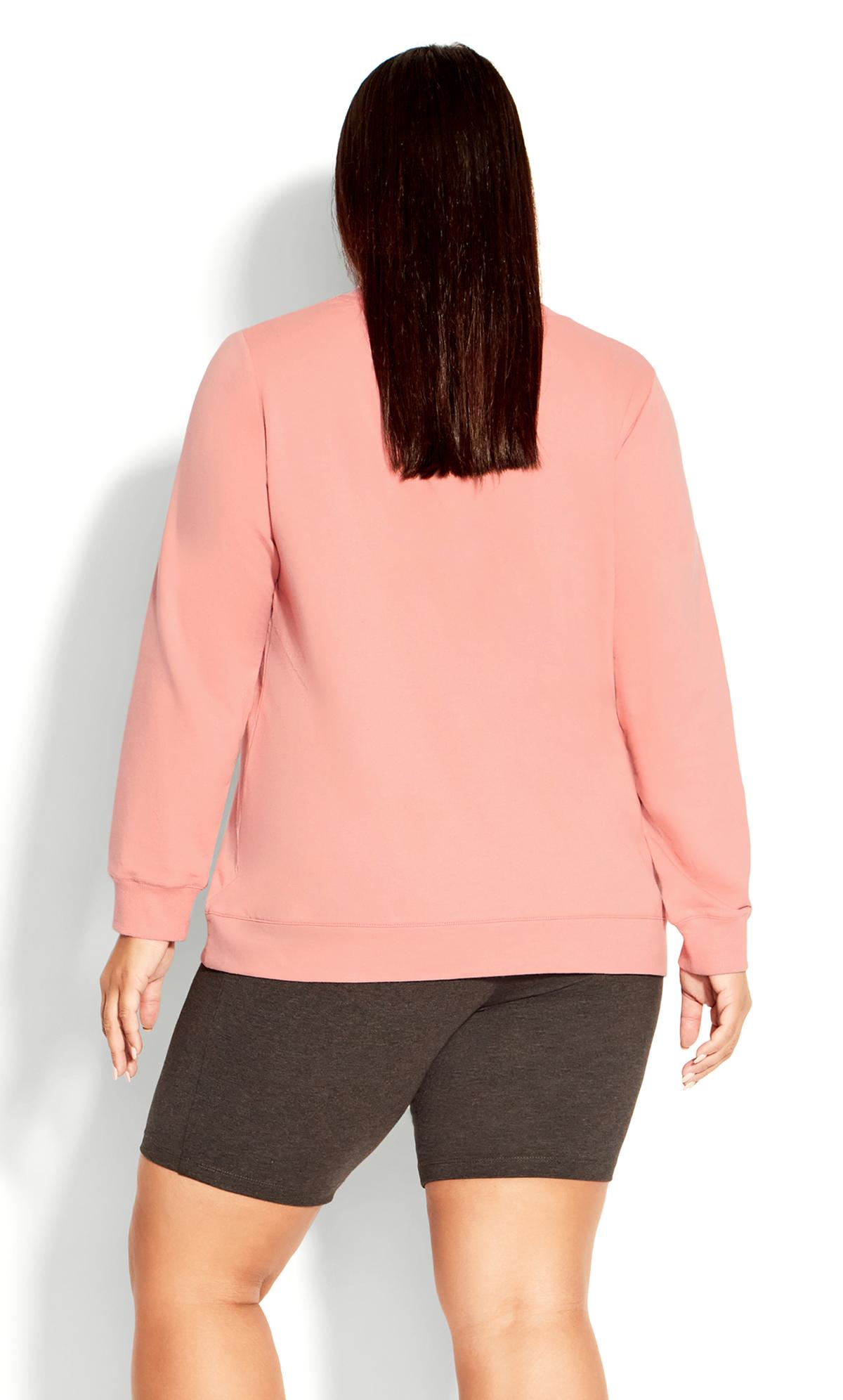 Evans Pink Stripe Asymmetric Hem Sweatshirt 3
