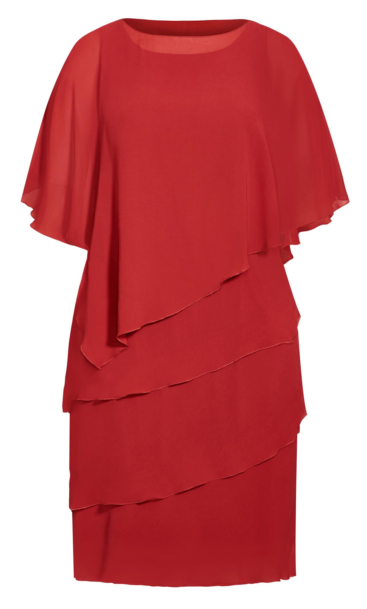 Evans Red Frill Dress 2