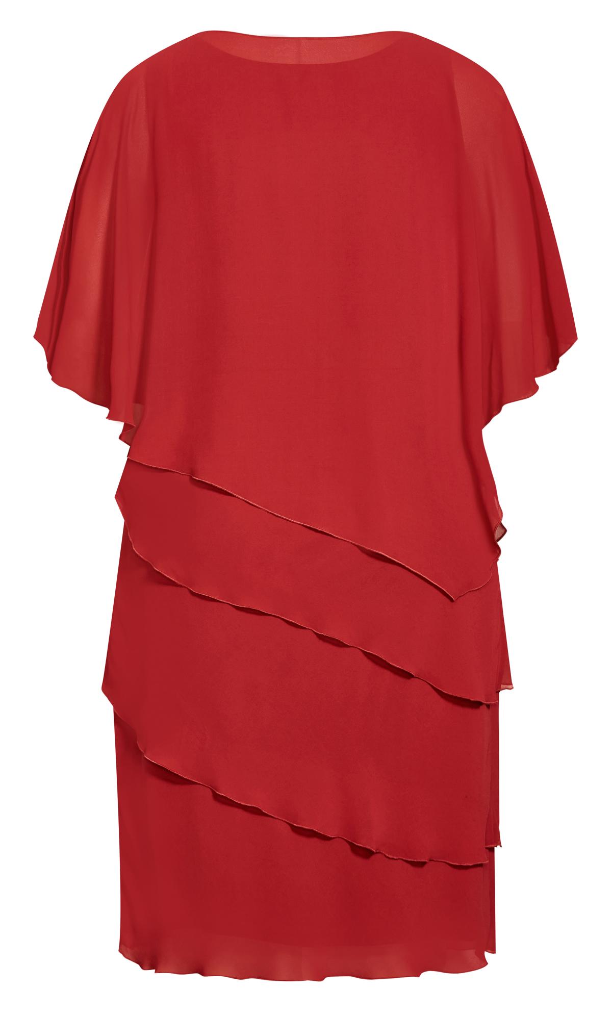 Evans Red Frill Dress 3