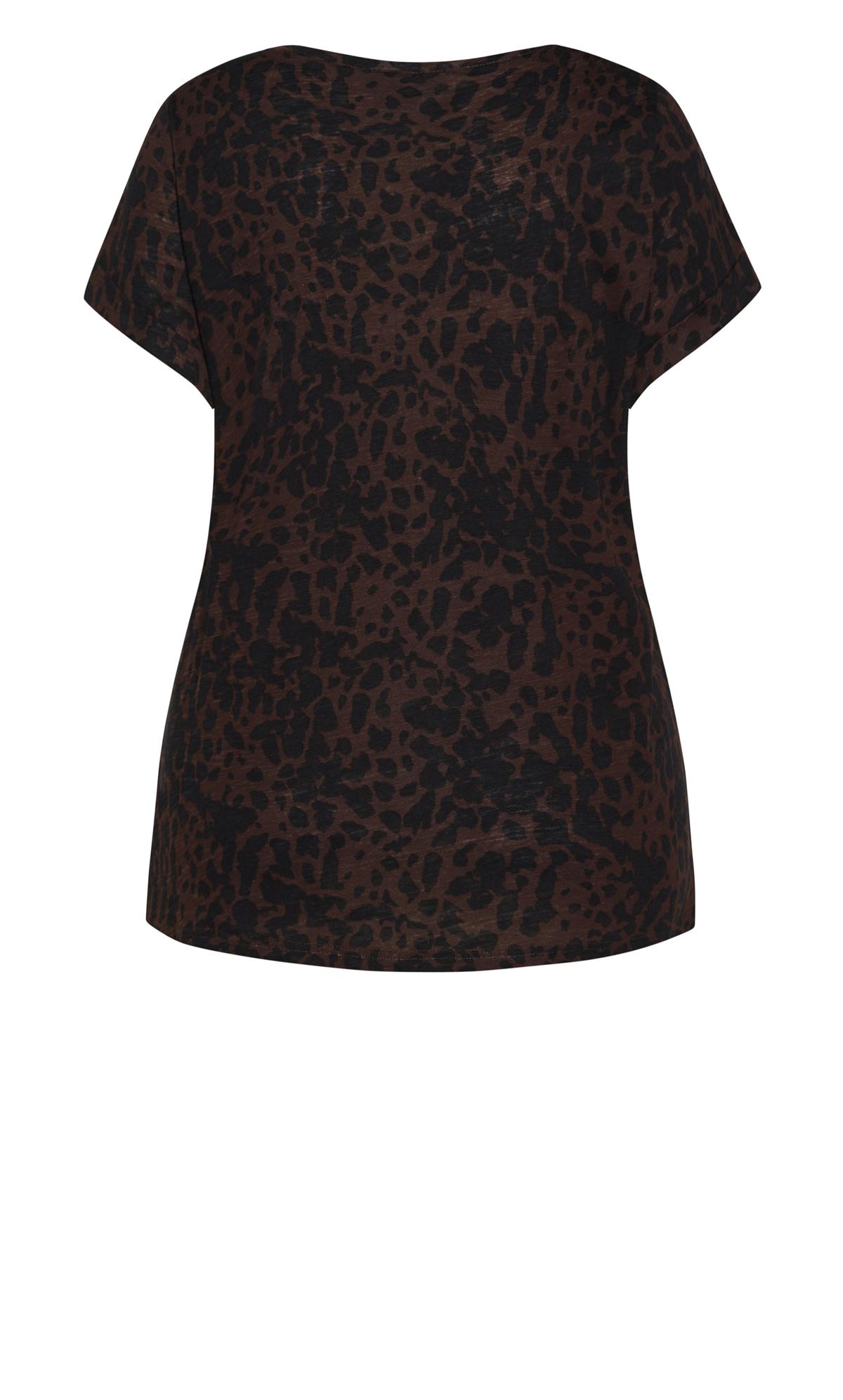 Evans Brown Leopard Print T-Shirt 3