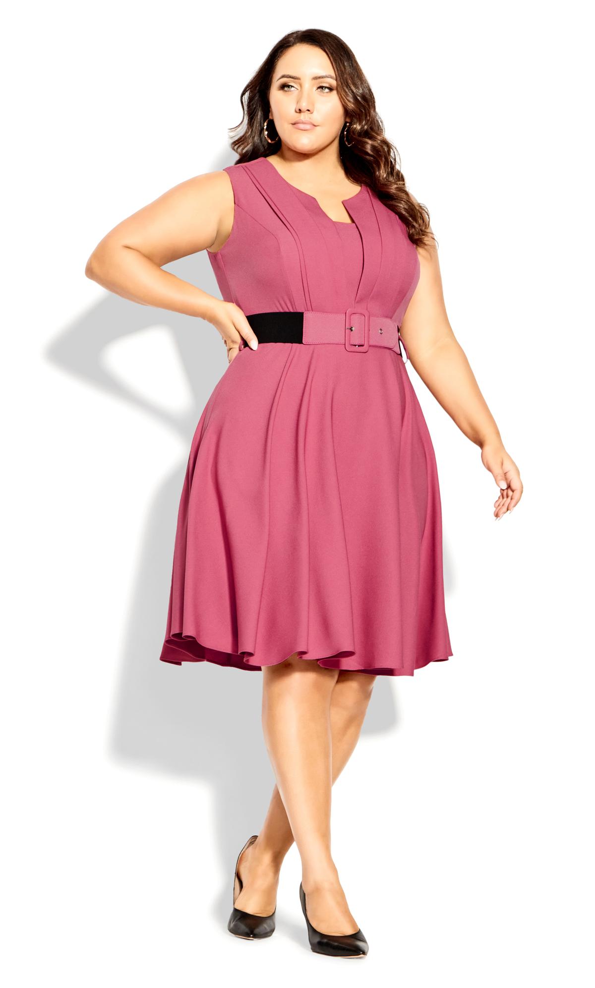 Evans Rosey Pink Panel Mini Dress 3