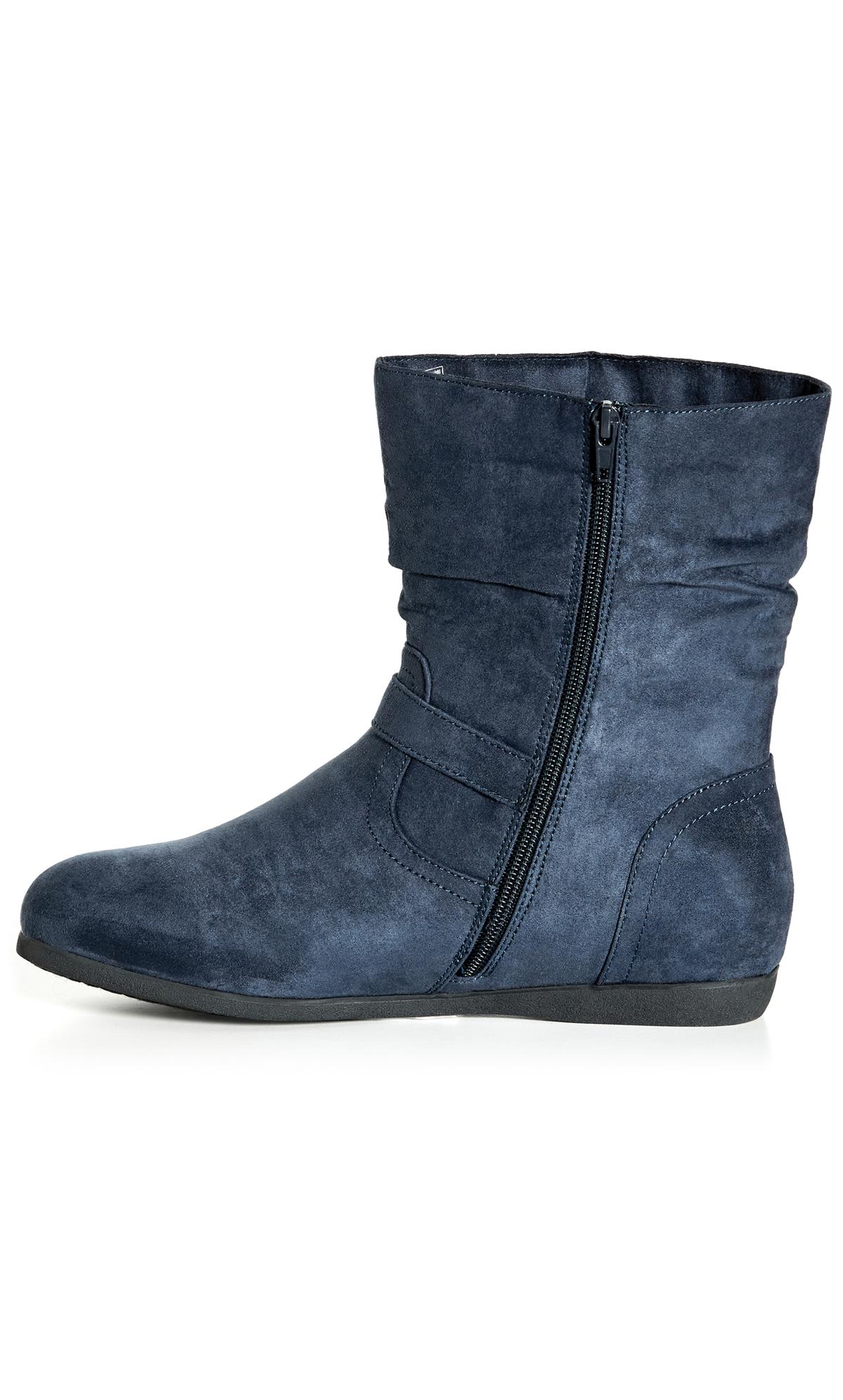 Sienna Navy Ankle Boot | Evans