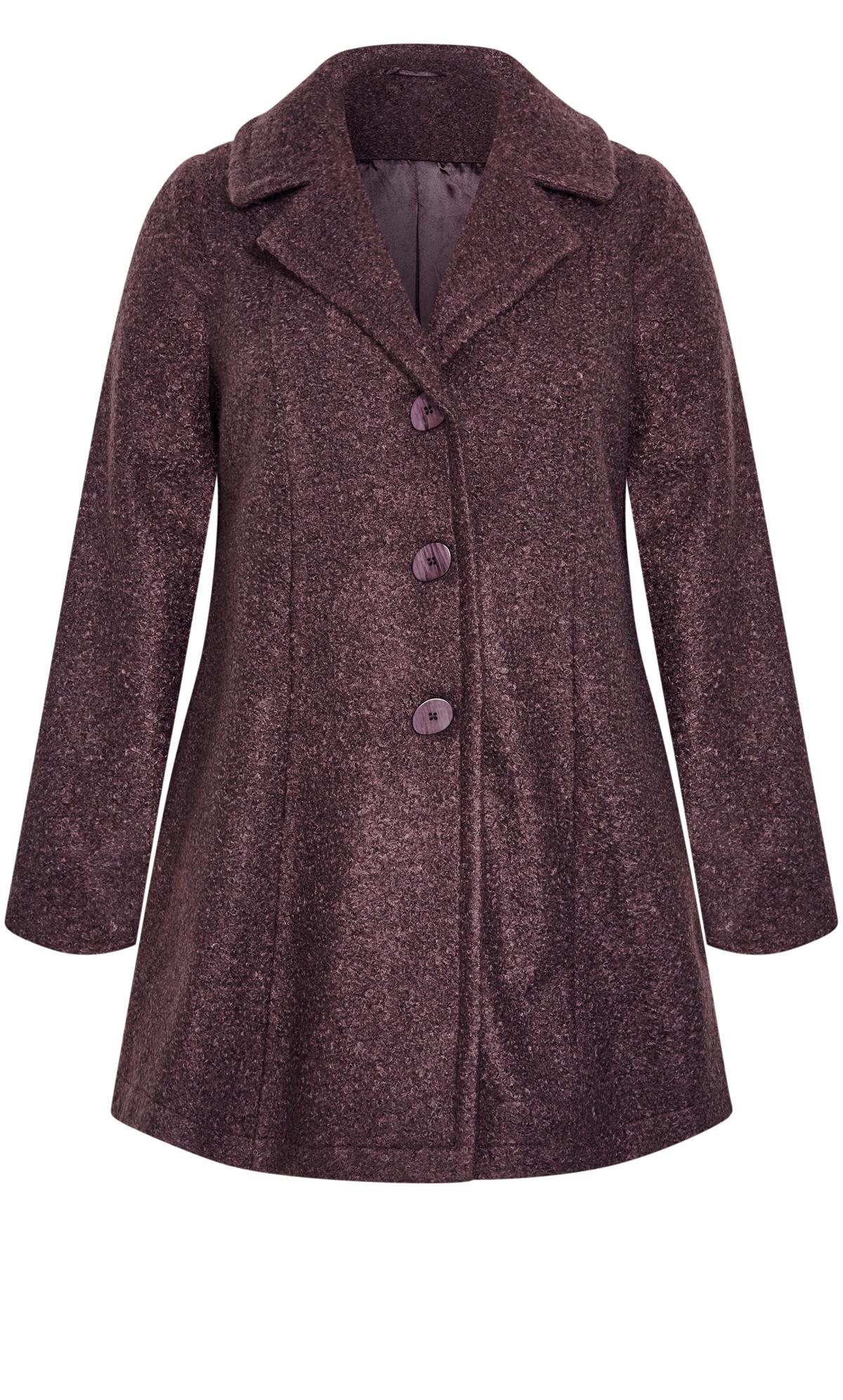 Evans Purple Boucle Coat 2
