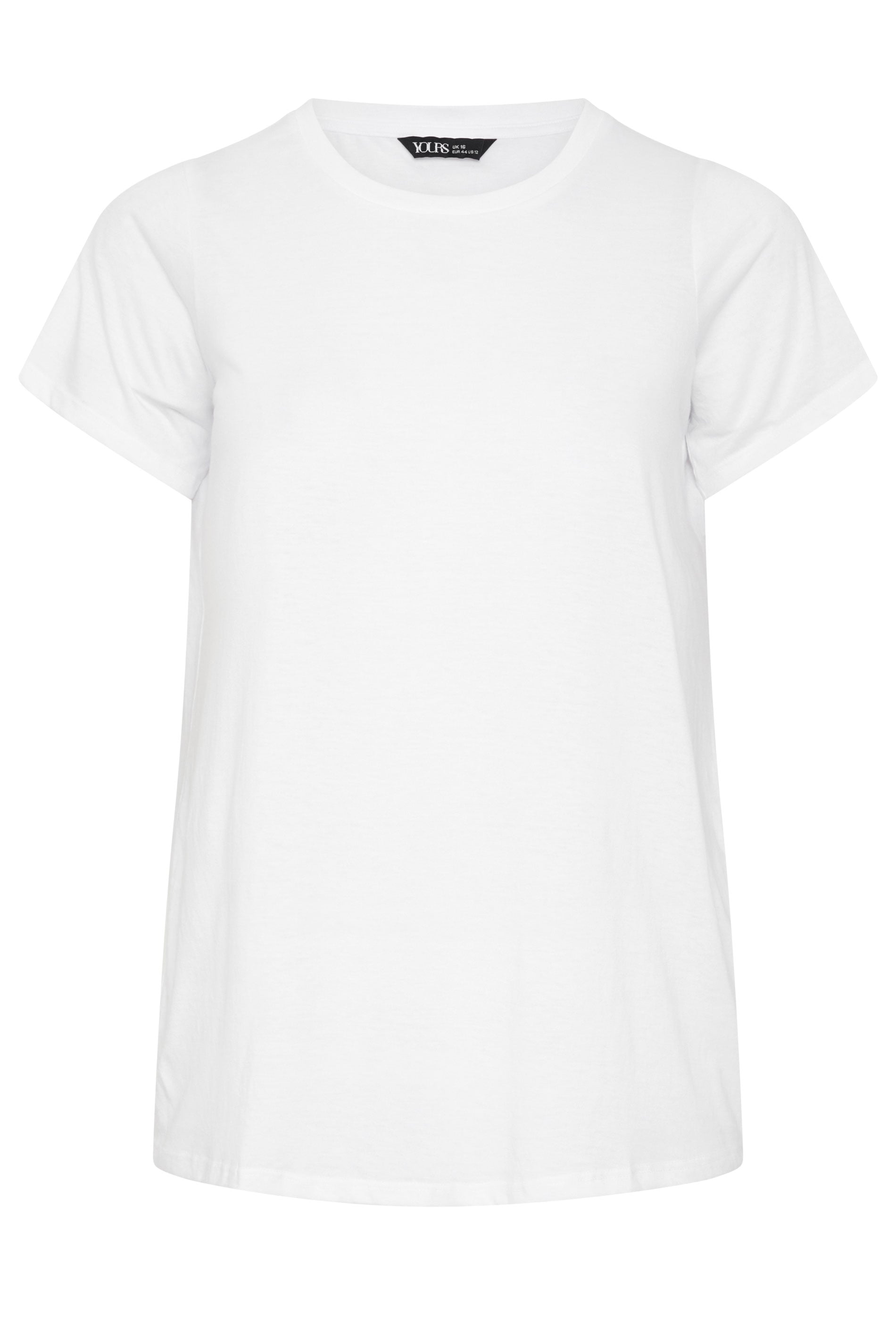 YOURS Plus Size White Basic T-Shirt | Yours Clothing 5