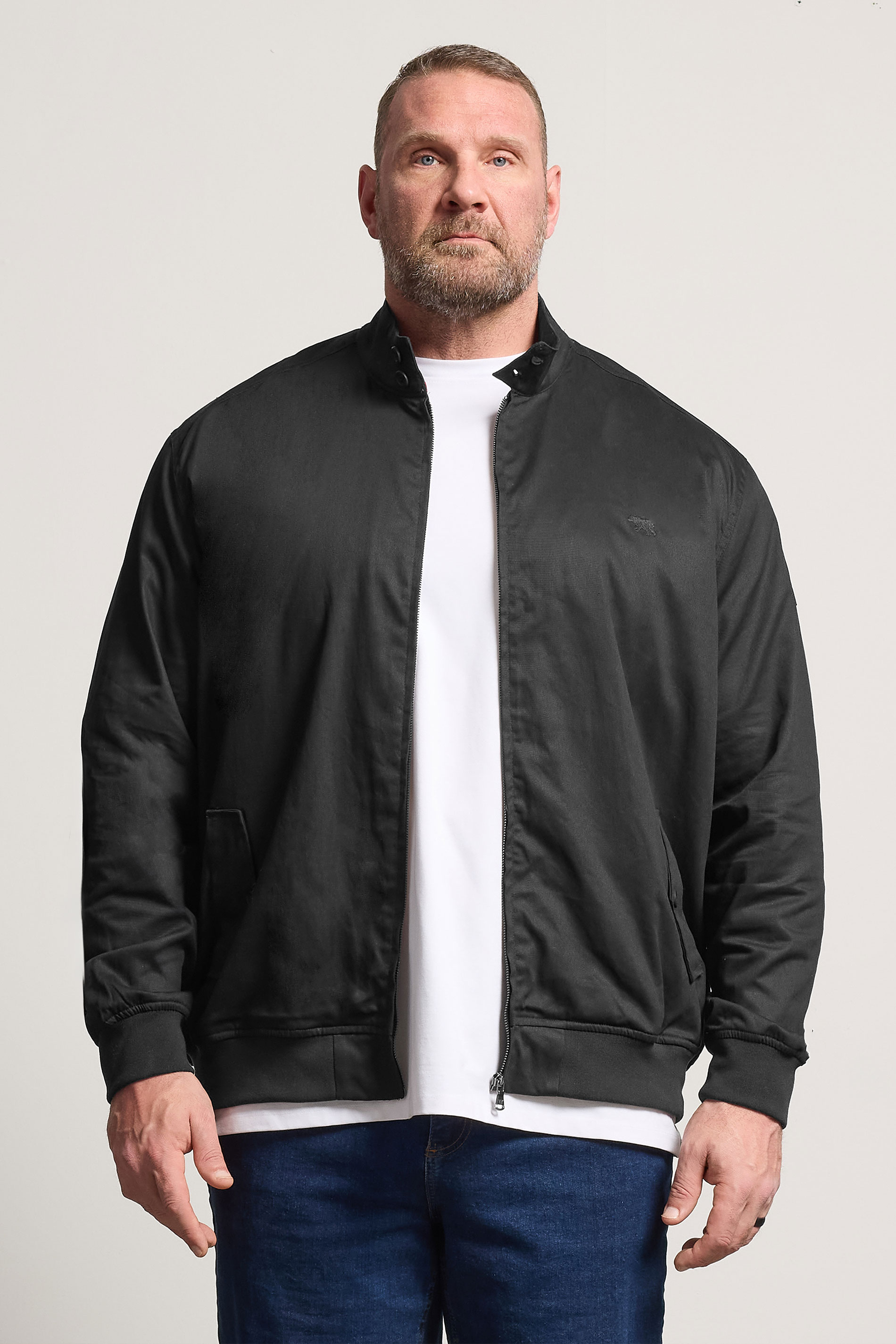 D555 Big & Tall Black Harrington Jacket | BadRhino 3