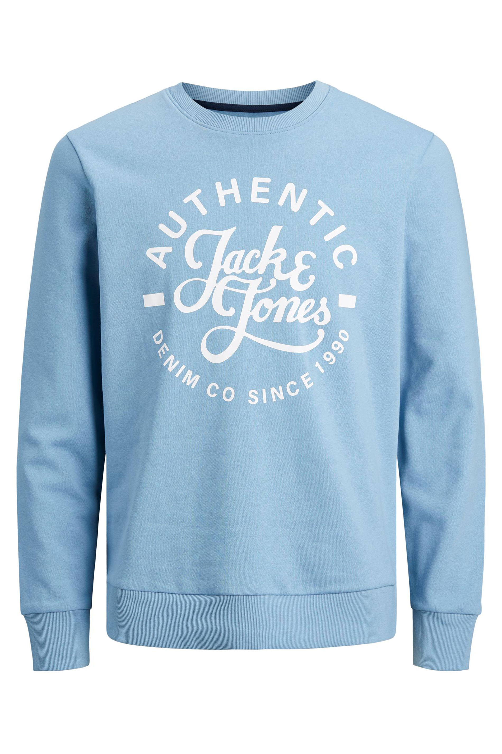 JACK & JONES Big & Tall Blue Hero Logo Sweatshirt_F.jpg
