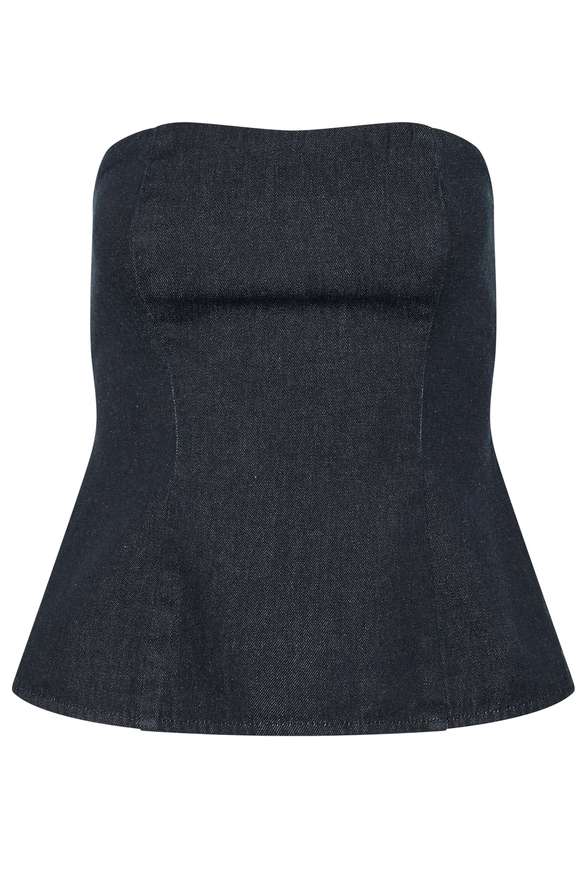 PixieGirl Petite Women's Dark Blue Denim Bandeau Top | PixieGirl 1