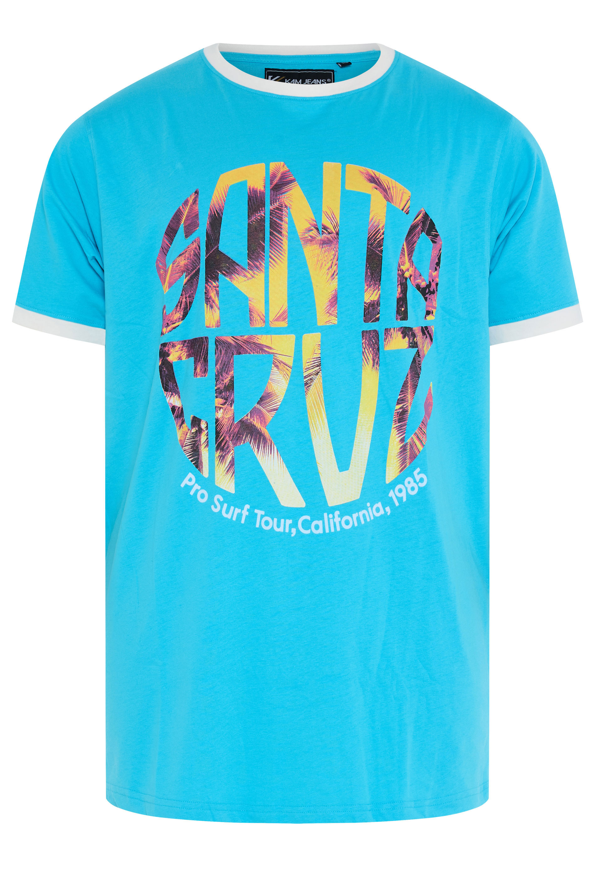 KAM Big & Tall Light Blue 'Santa Cruz' T-Shirt | BadRhino 1