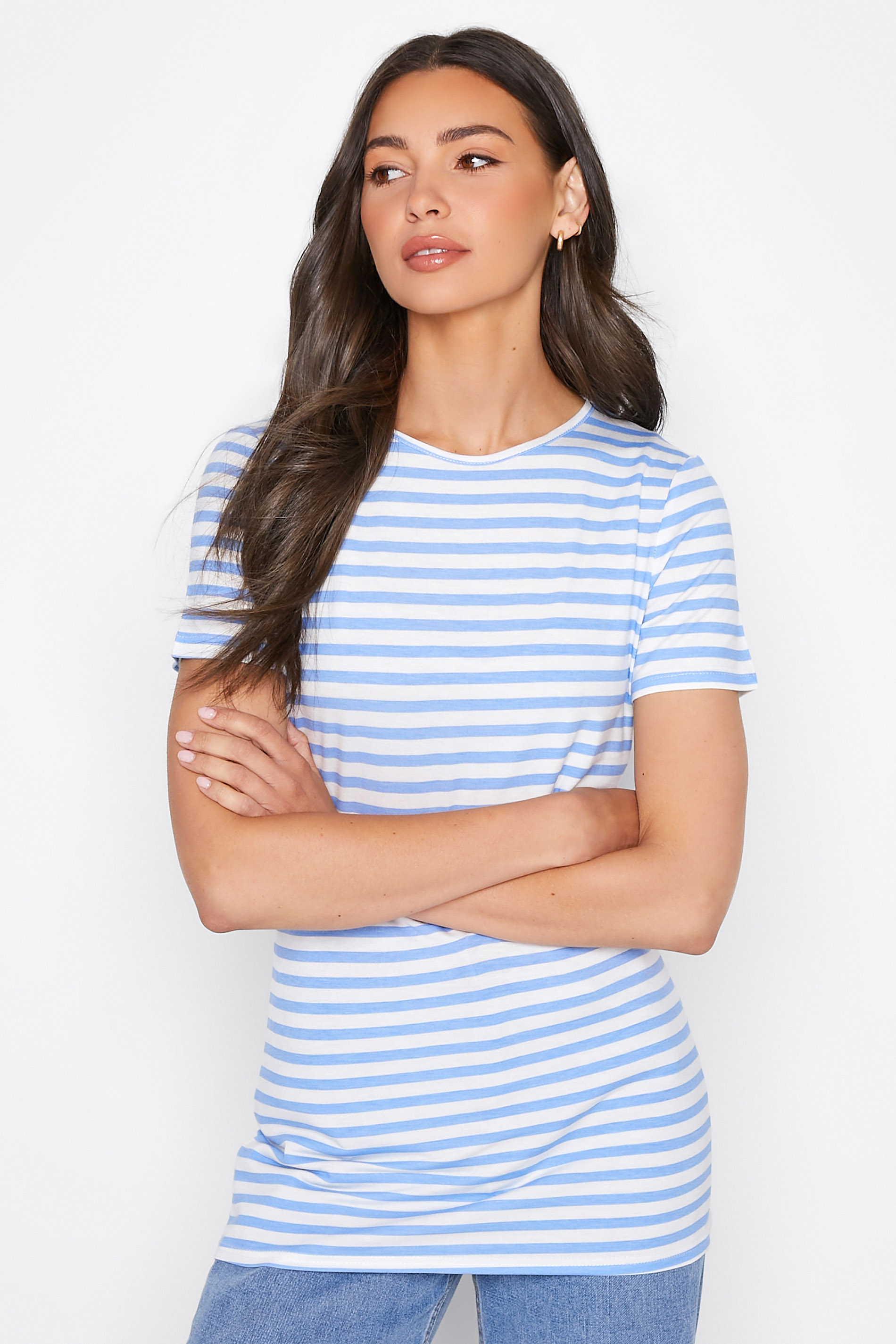 LTS Tall Blue Stripe T-Shirt 1