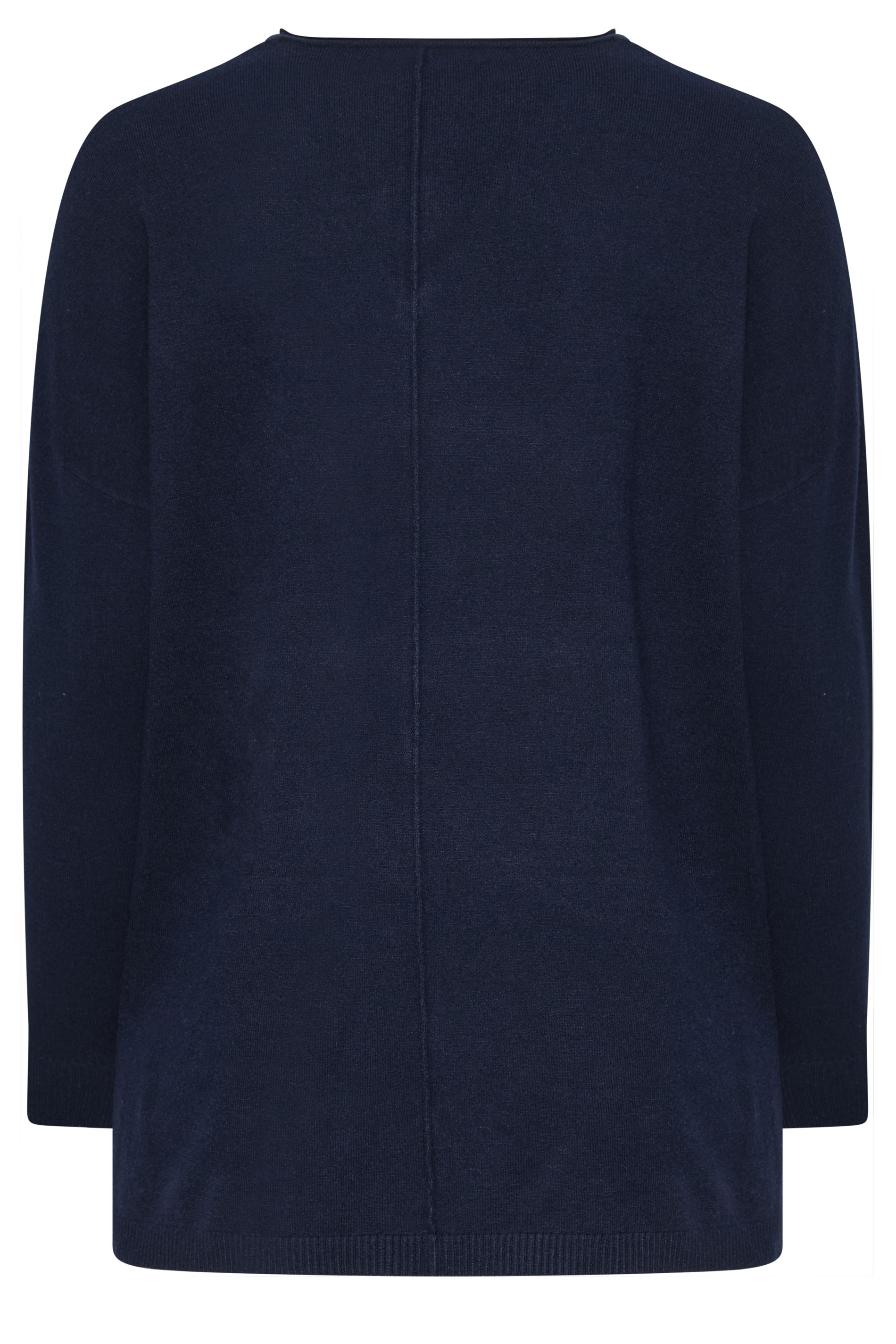 EVANS Plus Size Black Seam Detail Jumper | Evans 2