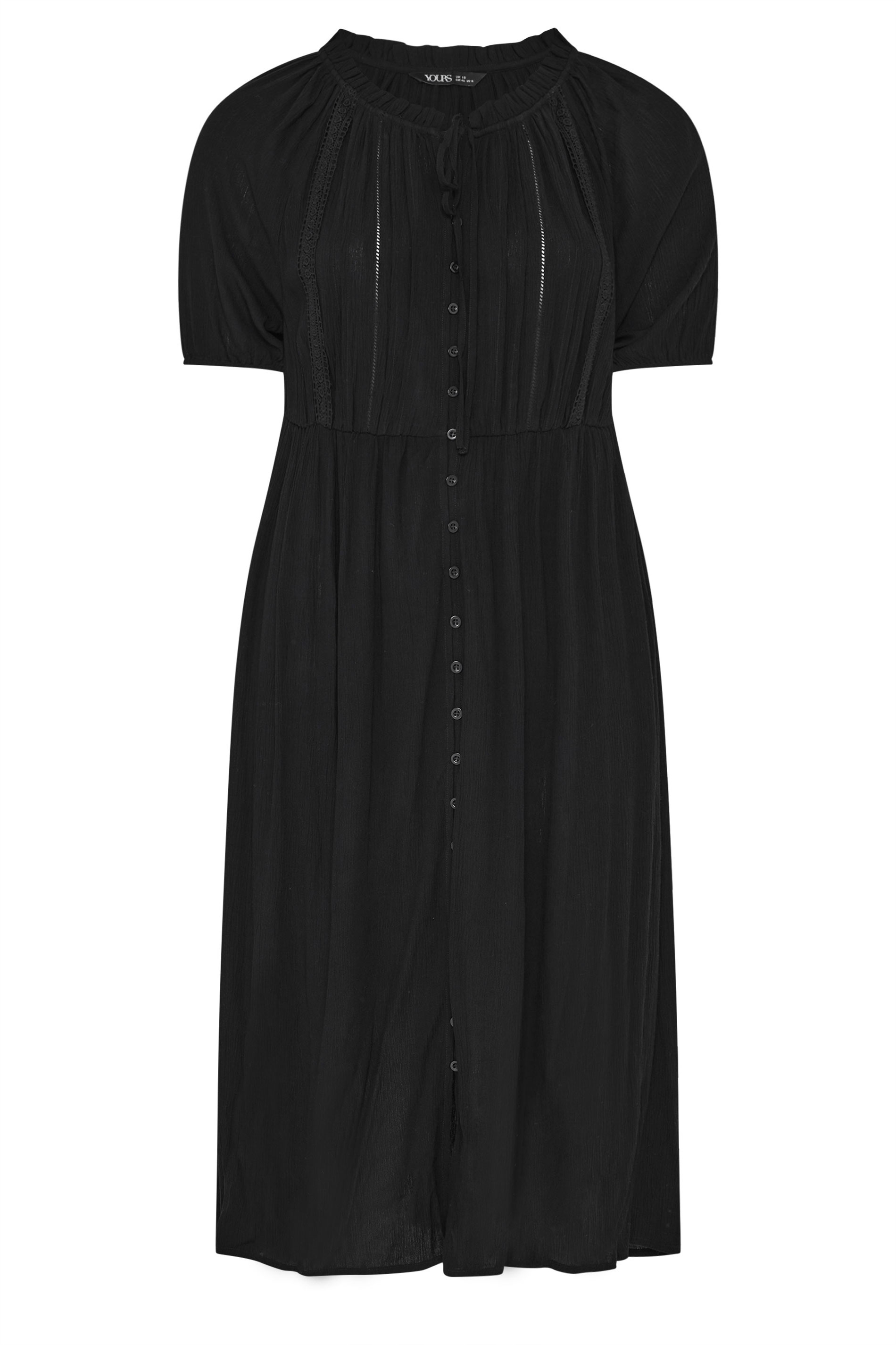 YOURS Plus Size Black Embroidered Maxi Dress | Yours Clothing 5