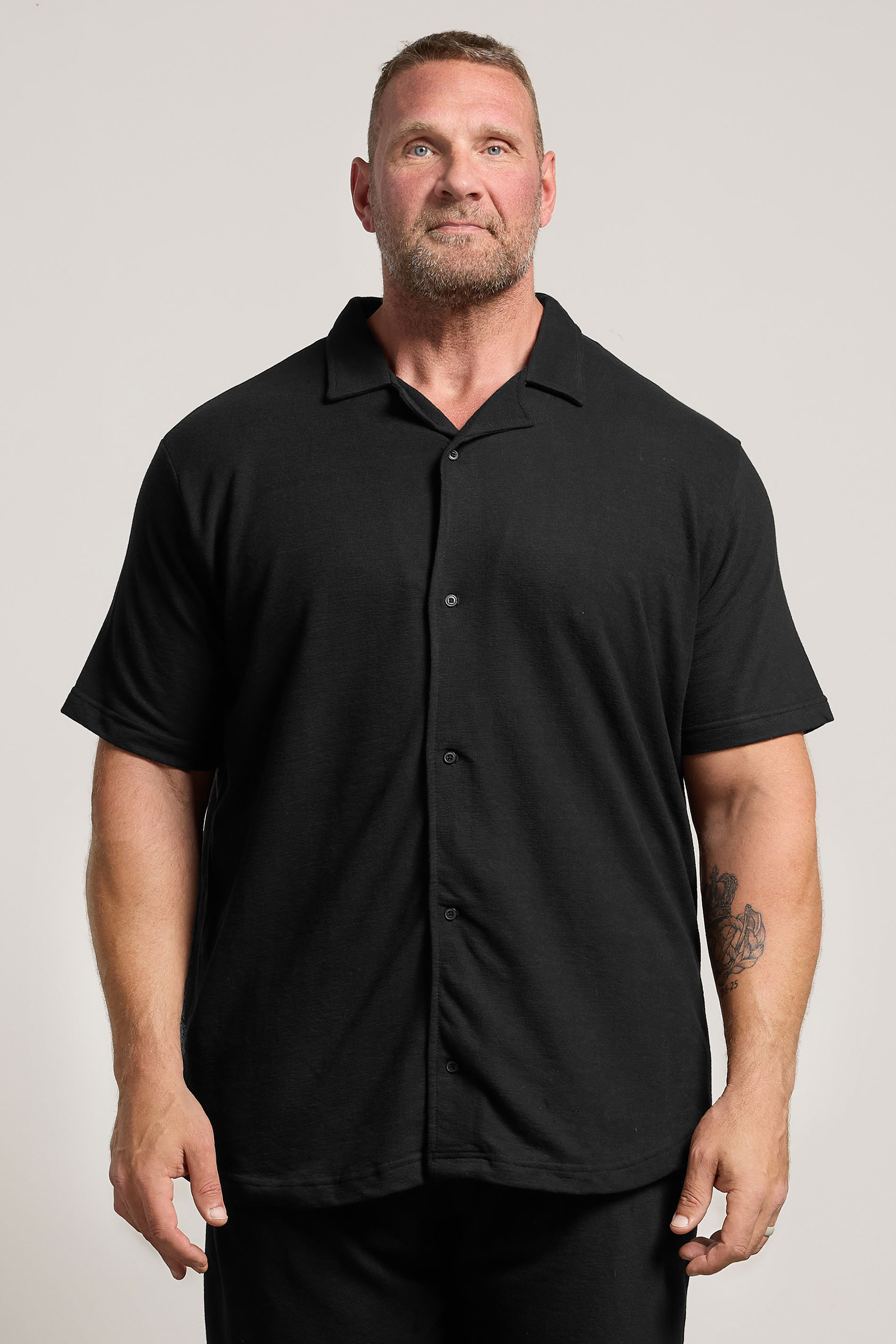 BadRhino Big & Tall Black Revere Jersey Shirt | BadRhino 3
