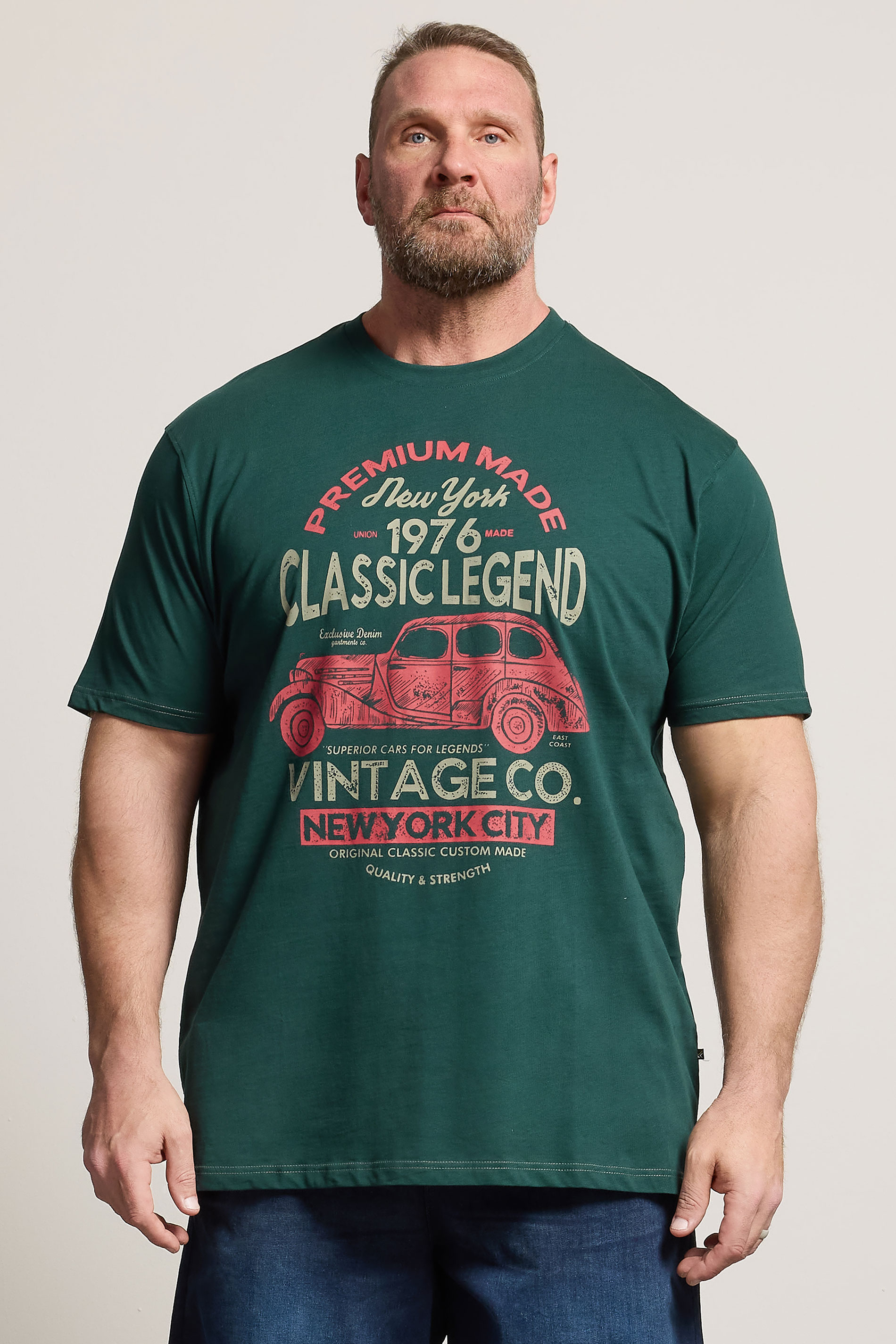 KAM Big & Tall Green Classic Legends Print T-Shirt | BadRhino 3