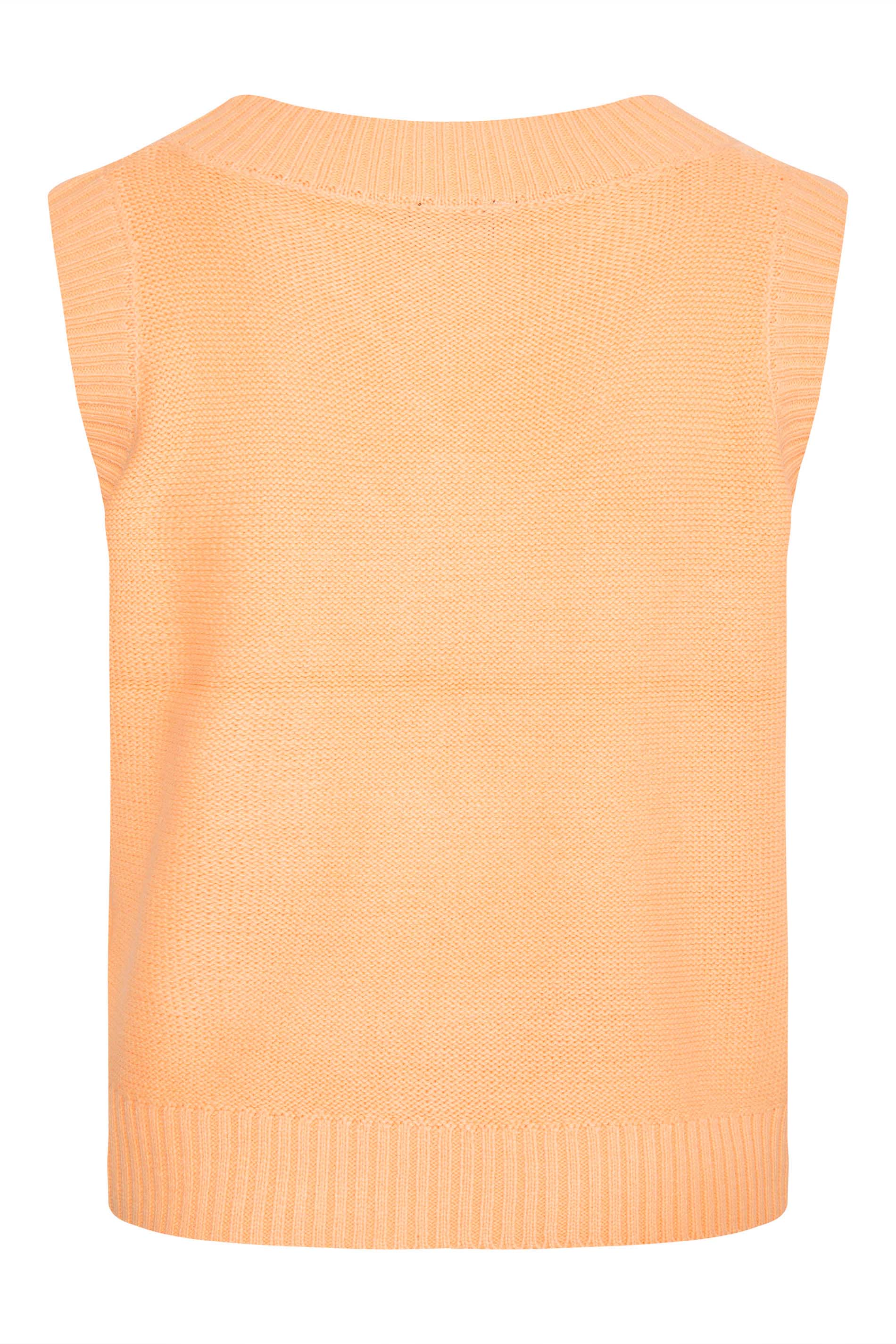 Plus Size Bright Orange Cable Knit Sweater Vest Top | Yours Clothing
