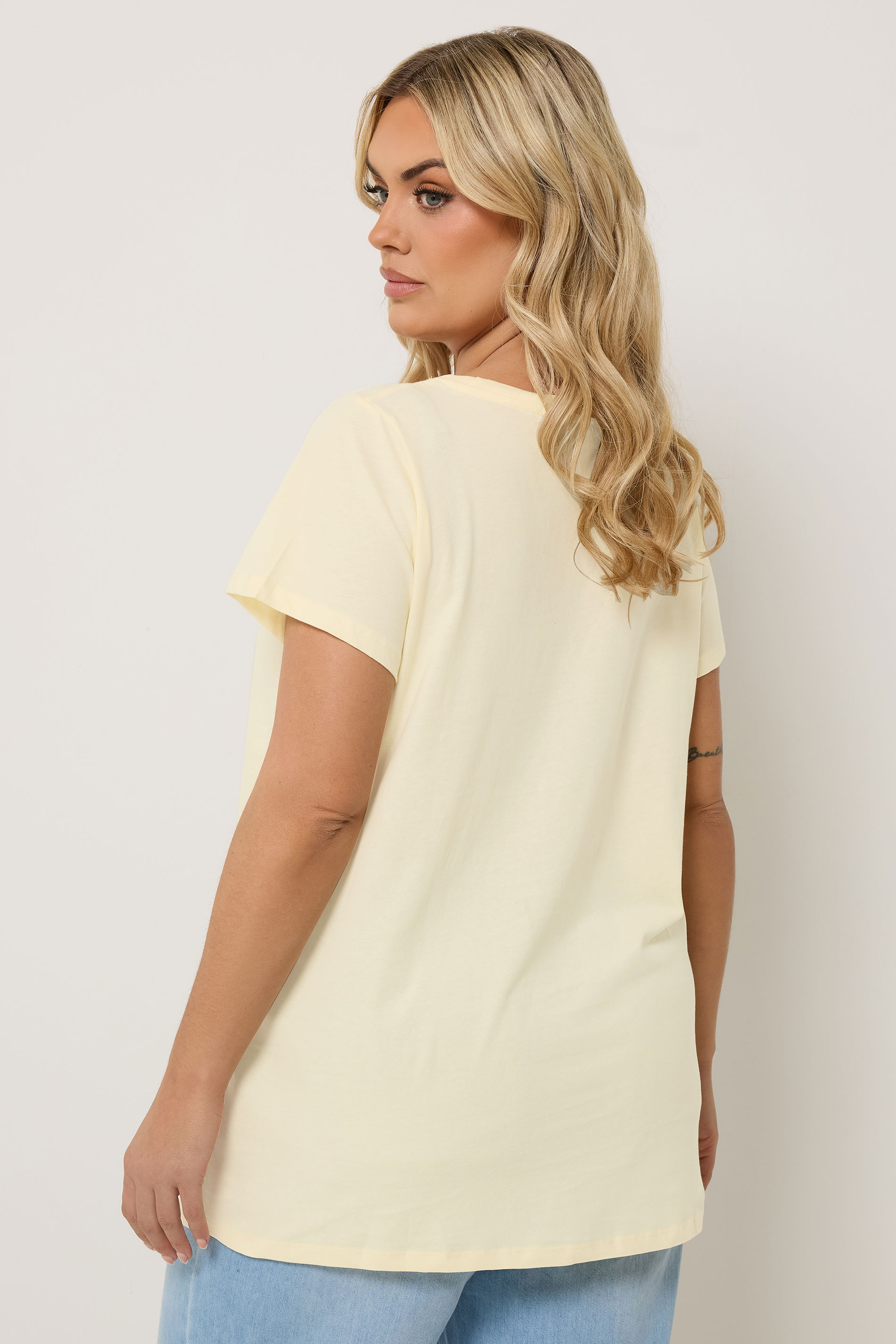 YOURS 2 PACK Plus Size Chocolate Brown & Yellow Core T-Shirts | Yours Clothing 6