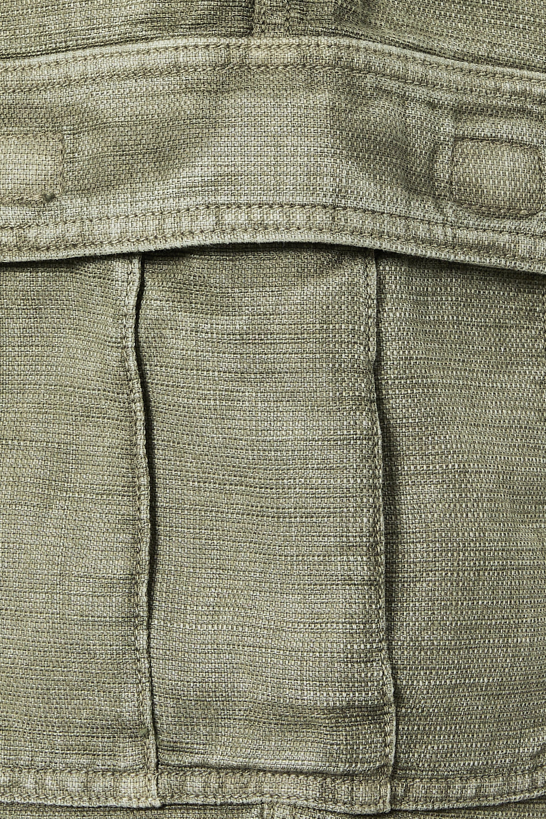 BadRhino Big & Tall Khaki Green Washed Cotton Slub Cargo Shorts | BadRhino  9