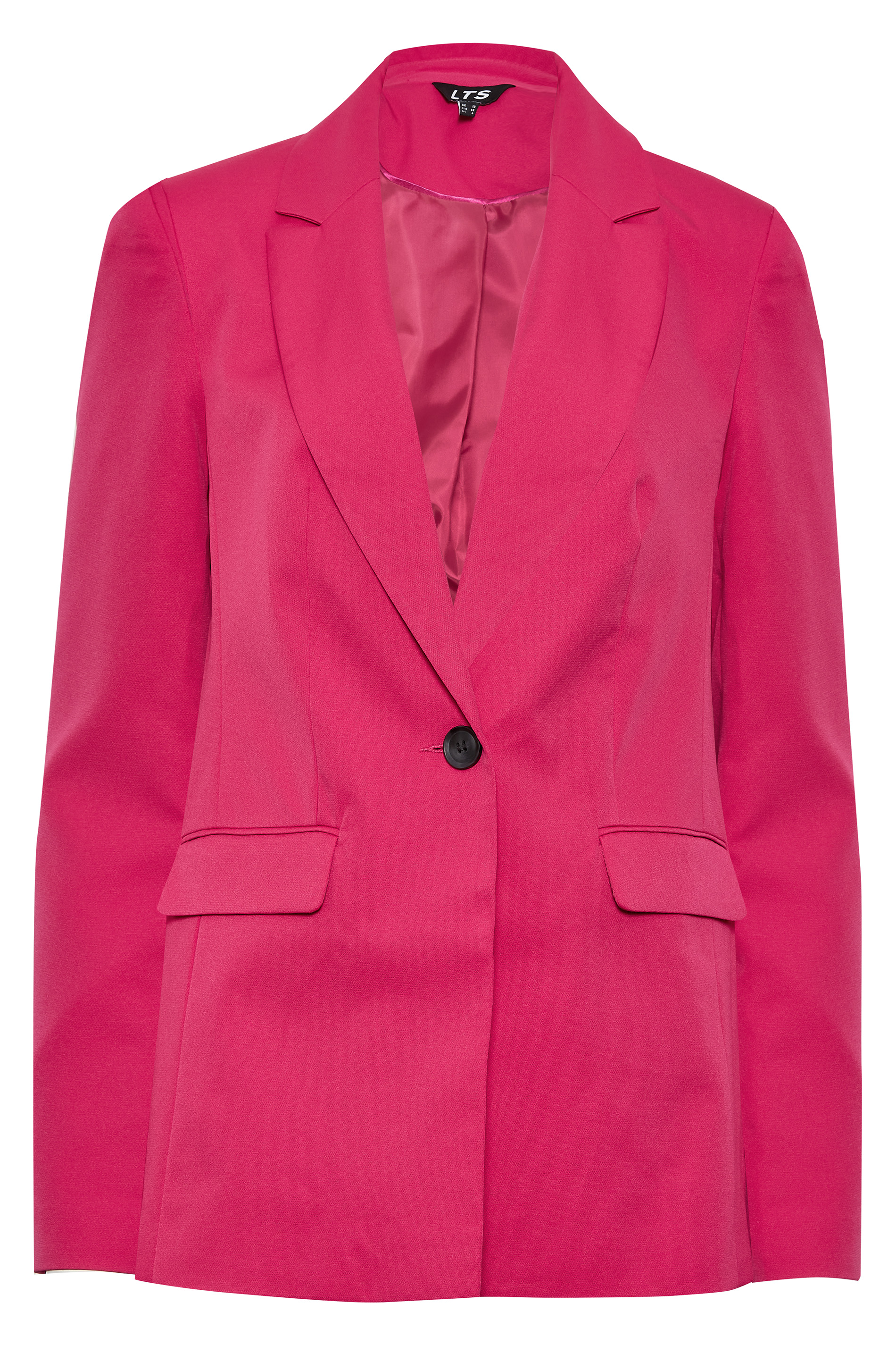 LTS Tall Women's Dark Pink Scuba Crepe Blazer | Long Tall Sally  2