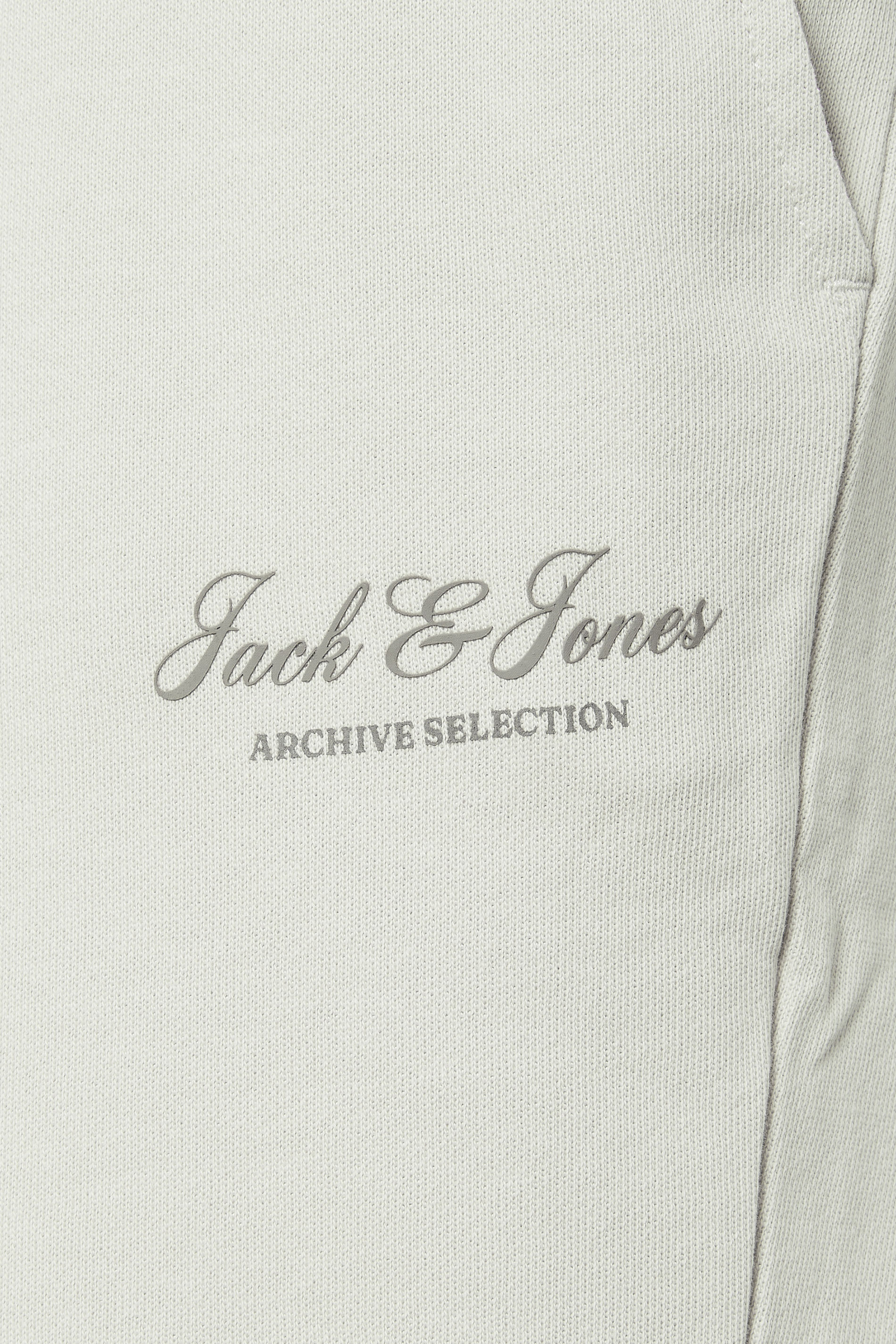JACK & JONES Big & Tall Moonbeam White Logo Jogger Sweat Shorts | BadRhino 5