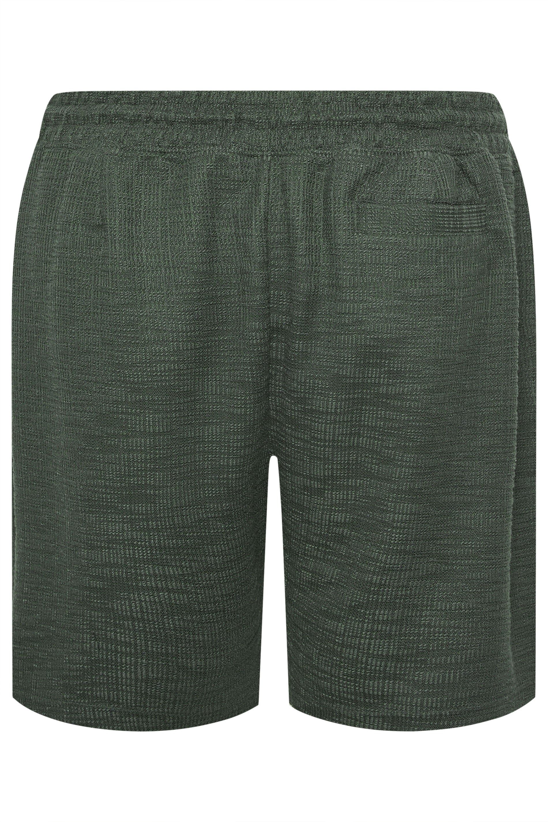 BadRhino Big & Tall Green Textured Shorts | BadRhino 7