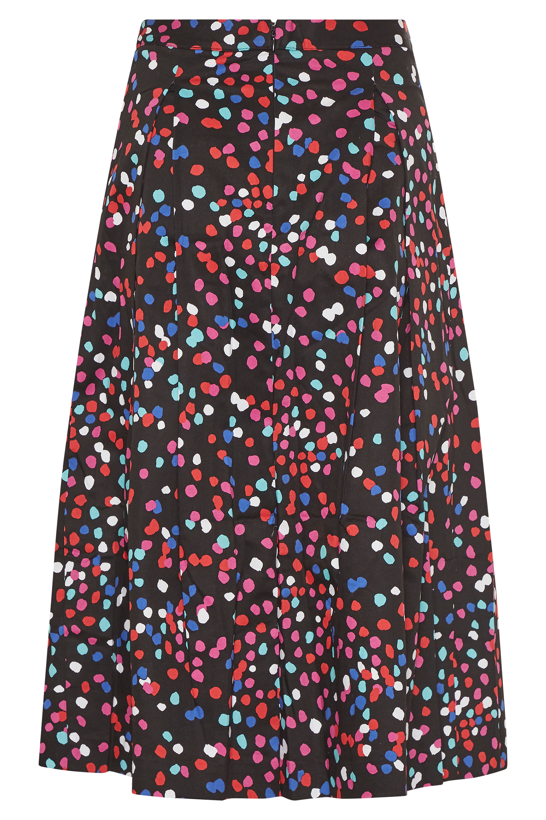 Multi Dot Cotton Sateen Skirt | Long Tall Sally