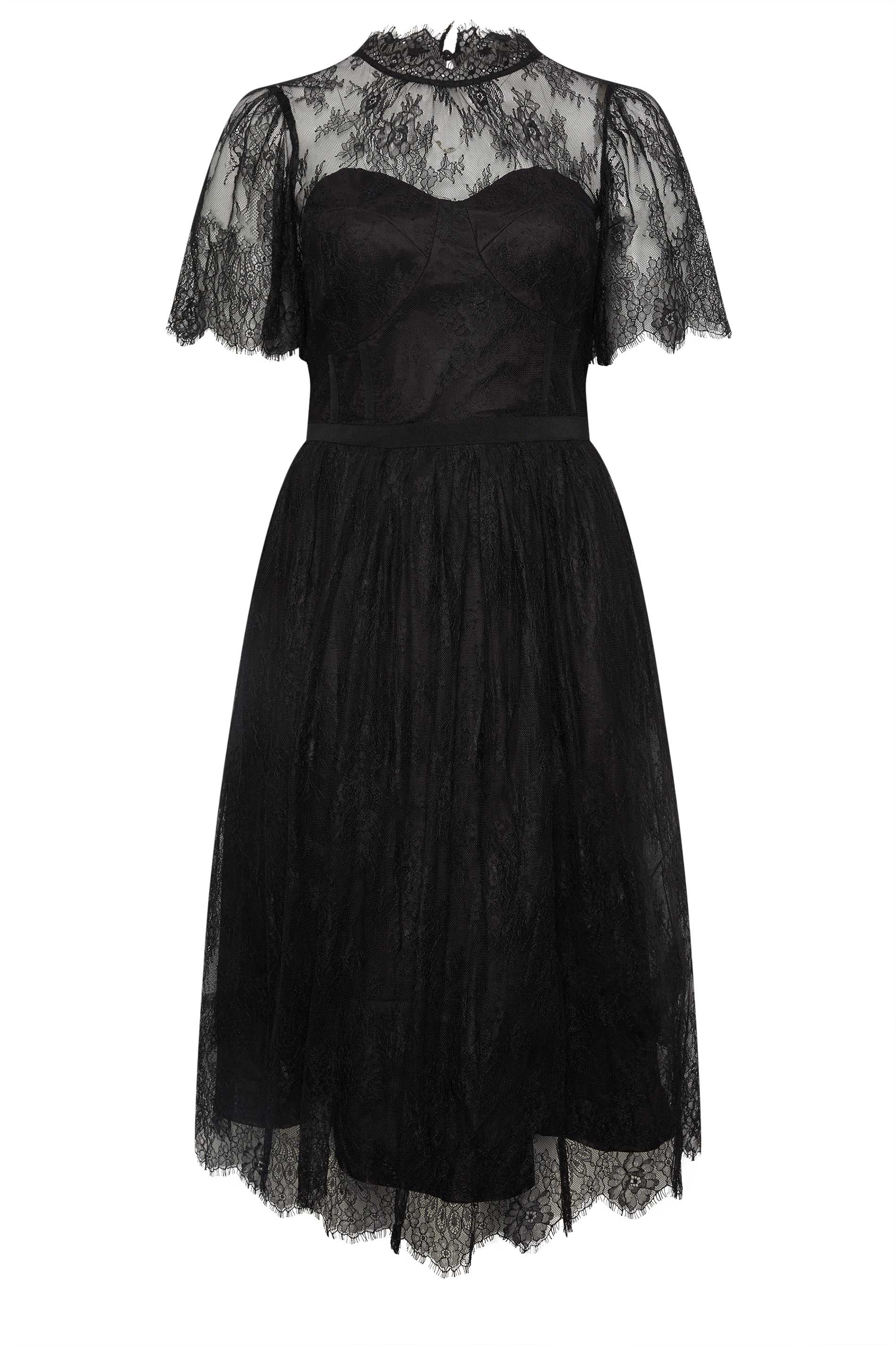 Evans Black Lace Midi Dress 1