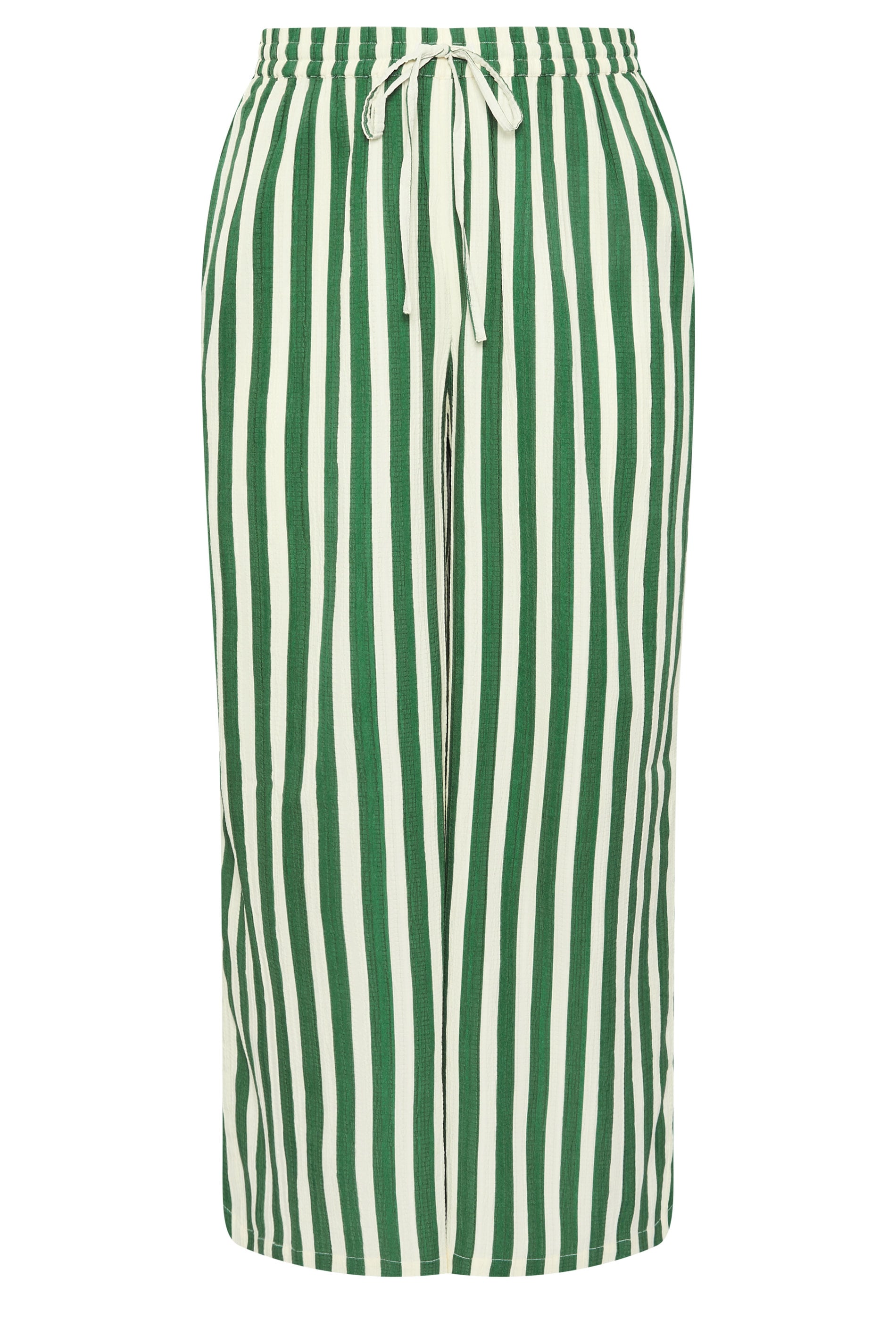 LIMITED COLLECTION Plus Size Green & White Stripe Trousers | Yours Clothing  5